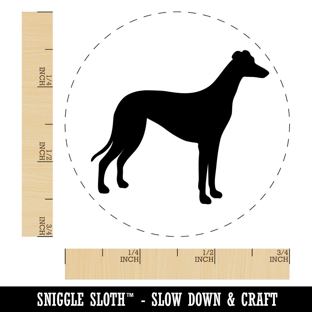 Greyhound Dog Solid Rubber Stamp - 3/4 Inch Small for DIY Crafting, Scrapbooking & Planner Decoration - Perfect for Handmade Cards, Journals & Gift Wrapping