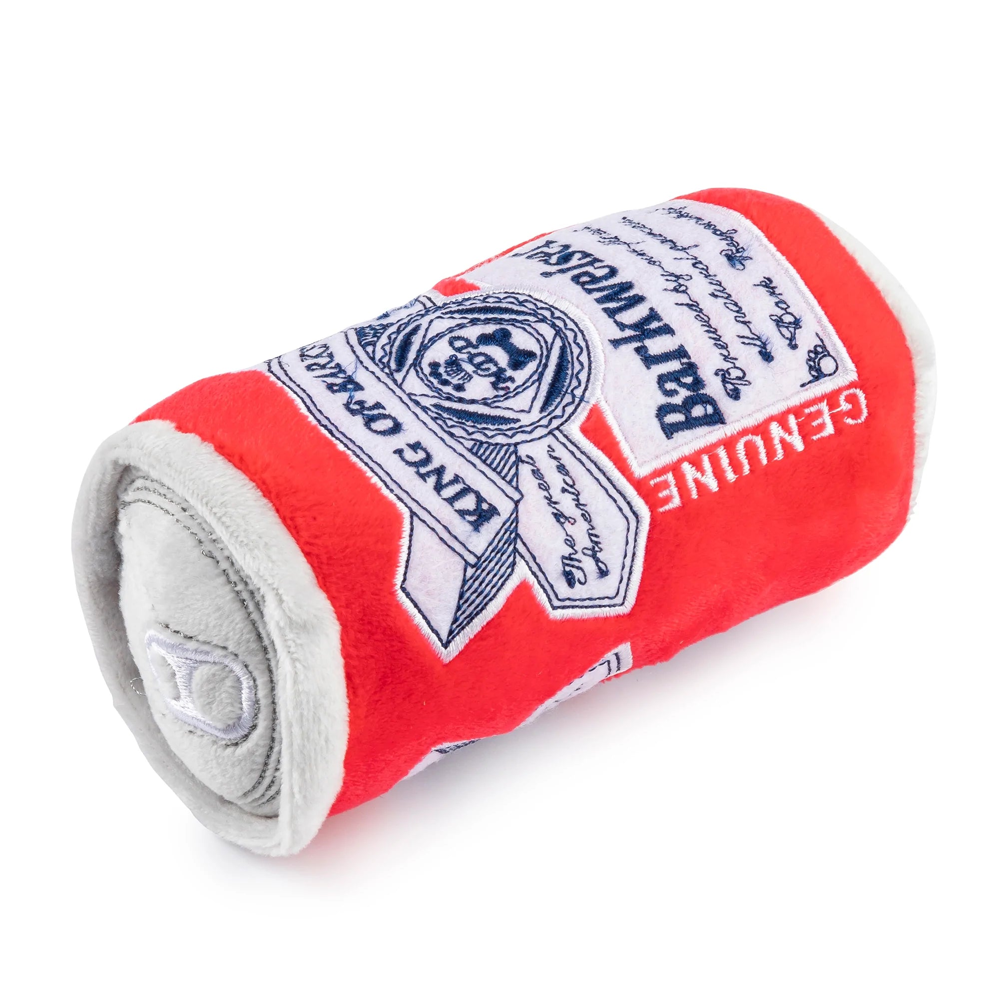 Haute Diggity Dog Barkweiser Beer Can Dog Toy - Chew Resistant Plush for Small & Medium Dogs - Perfect for Playtime, Training & Gifting