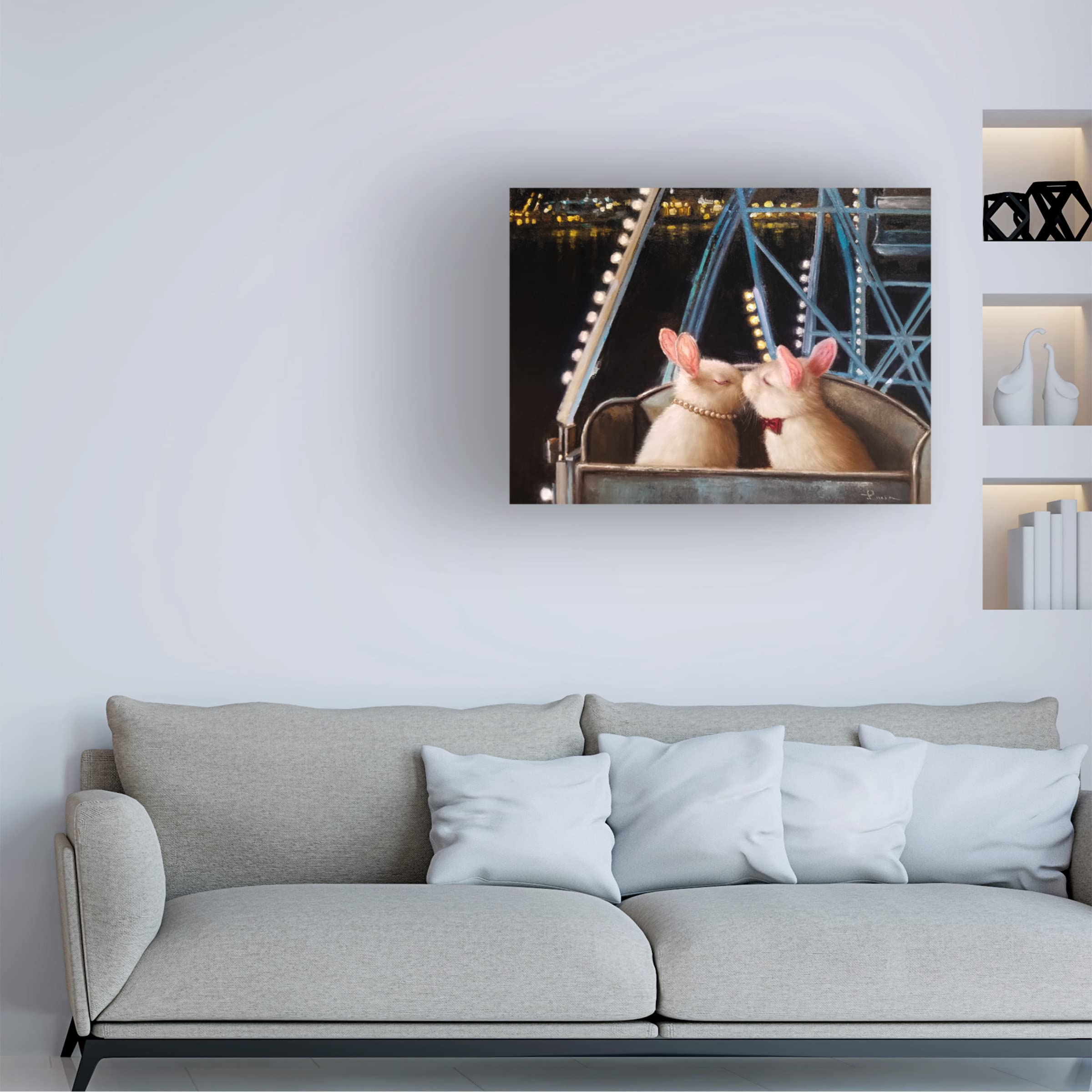 Lucia Heffernan 'First Kiss' Canvas Wall Art Print - Romantic Home Decor for Bedroom, Living Room & Office - Trademark Fine Art Collection