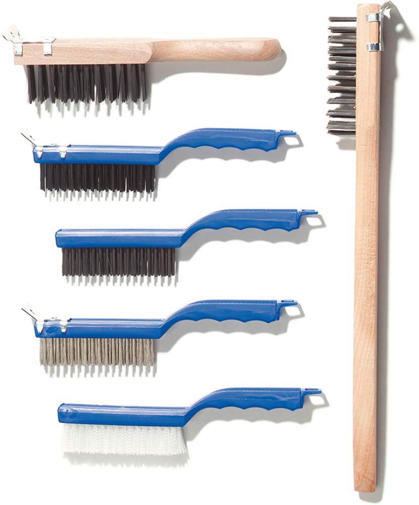 SPARTA Nylon Bristle Cleaning Brush with Plastic Handle - Heavy Duty Scrub Brush for Tight Spaces (11.5 Inch, Blue, Pack of 12) - Perfect for Kitchen, Bathroom, Grill & Outdoor Cleaning