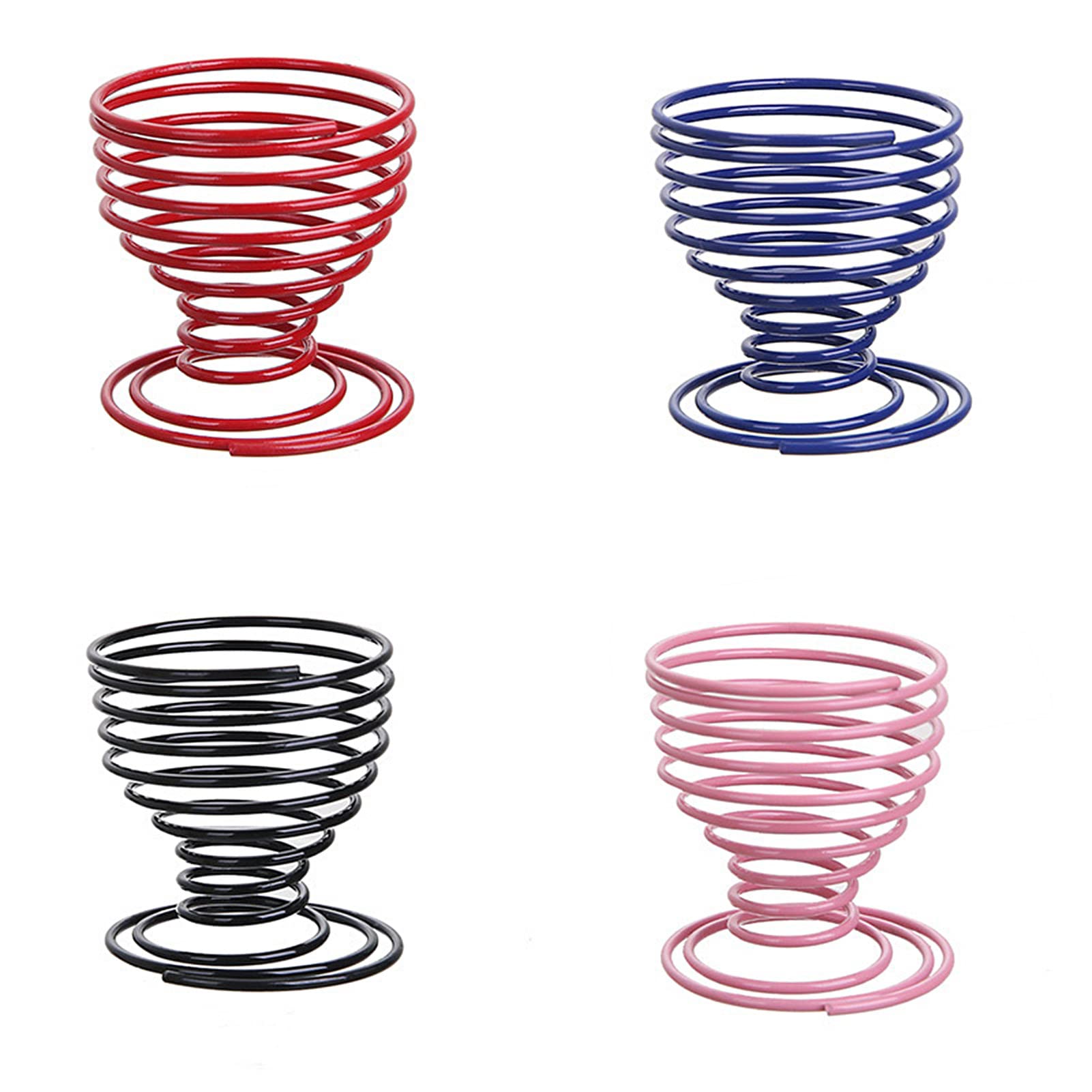 Stainless Steel Egg Holder - Multifunctional Spring Egg Cup & Makeup Sponge Stand for Kitchen, Bathroom, and Tea Napkin Display - Perfect for Home, Office, and Salon Use