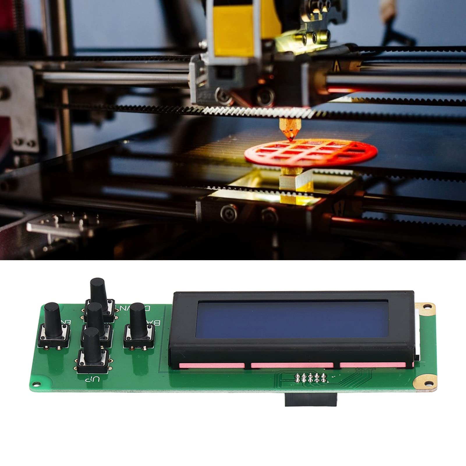 3D Printer LCD Control Panel & Display Board with 5-Pin Cable - Compatible with RAMPS 1.4, A8, A4 3D Printers | Perfect for DIY 3D Printing Projects & Repairs
