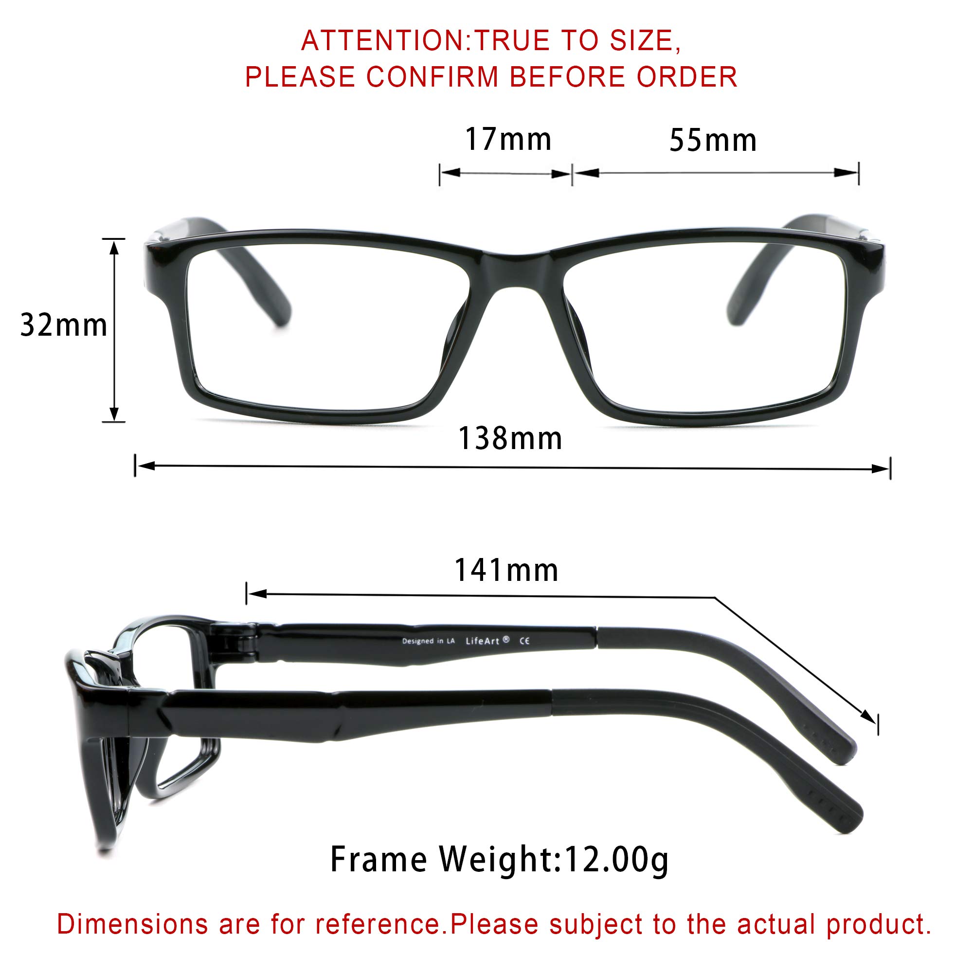 LifeArt Blue Light Blocking Glasses for Computer, Reading & Gaming - Anti Eyestrain & Anti Glare UV Protection Glasses for Men & Women - Perfect for Office Work, Online Classes & Late Night Screen Use