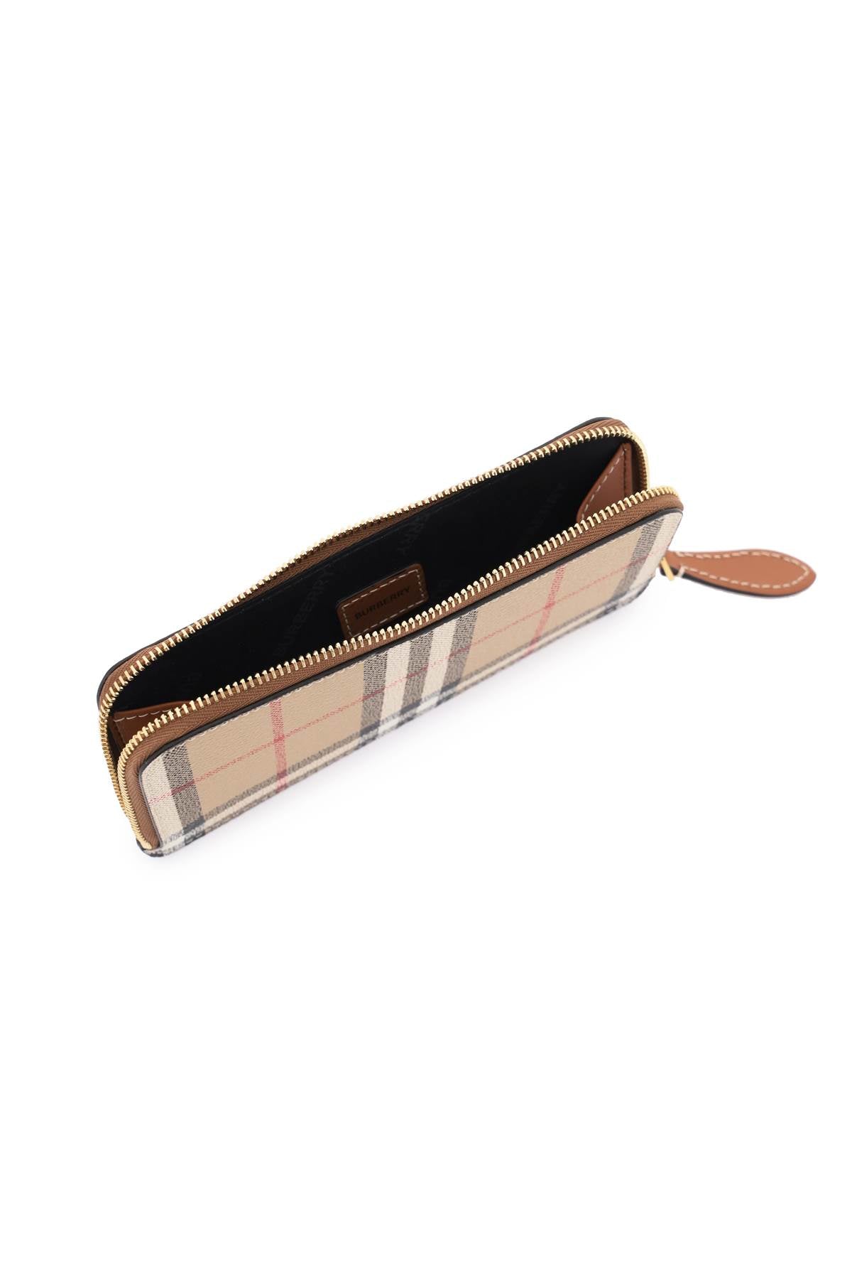 Burberry Check Faux Leather Wallet for Women & Men - Stylish Designer Card Holder for Everyday Use, Travel & Gifting