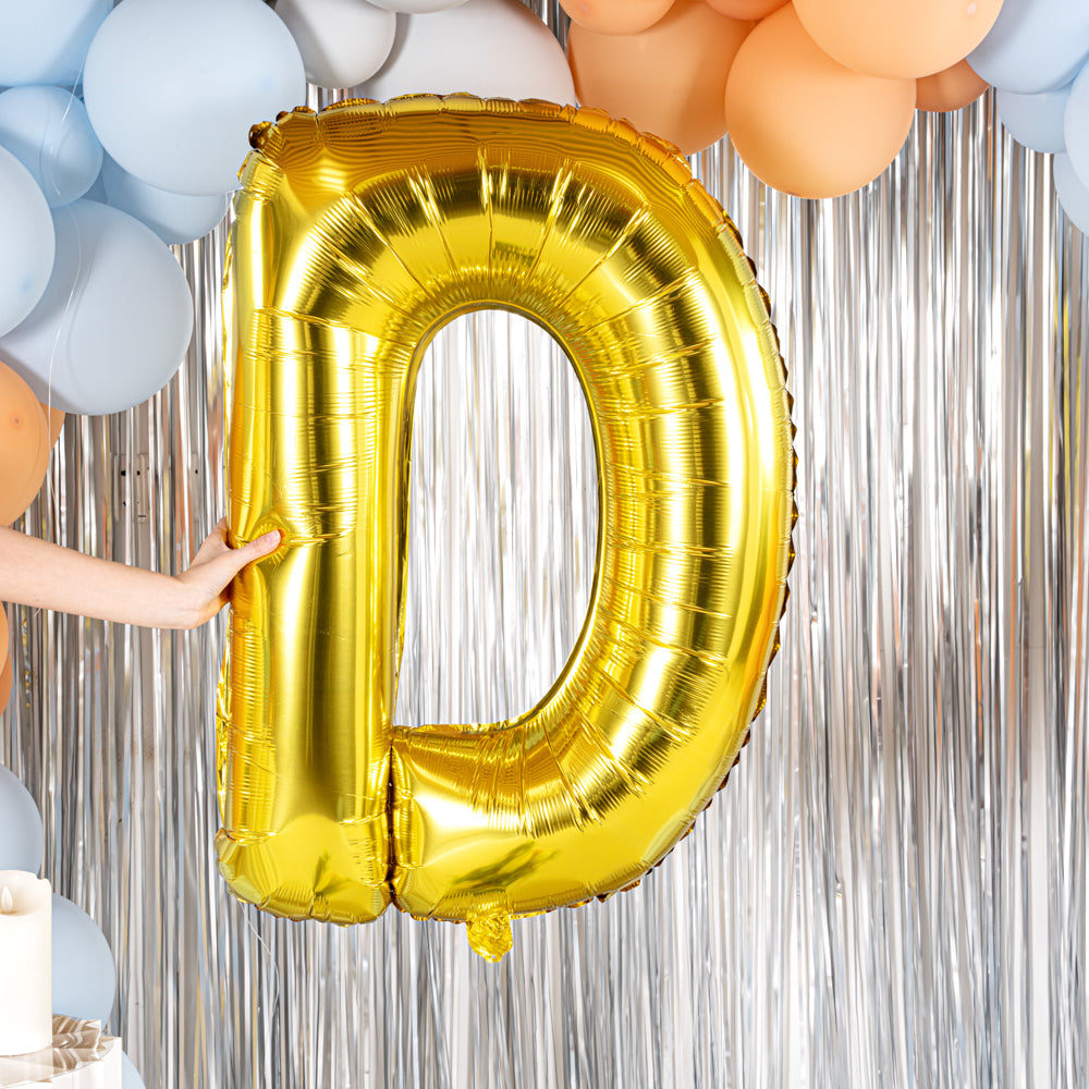 Balloonify Gold Mylar Letter D Balloon - 40 Inch Large Foil Alphabet Balloon for Birthday Party Decorations, Baby Showers & Graduation Celebrations