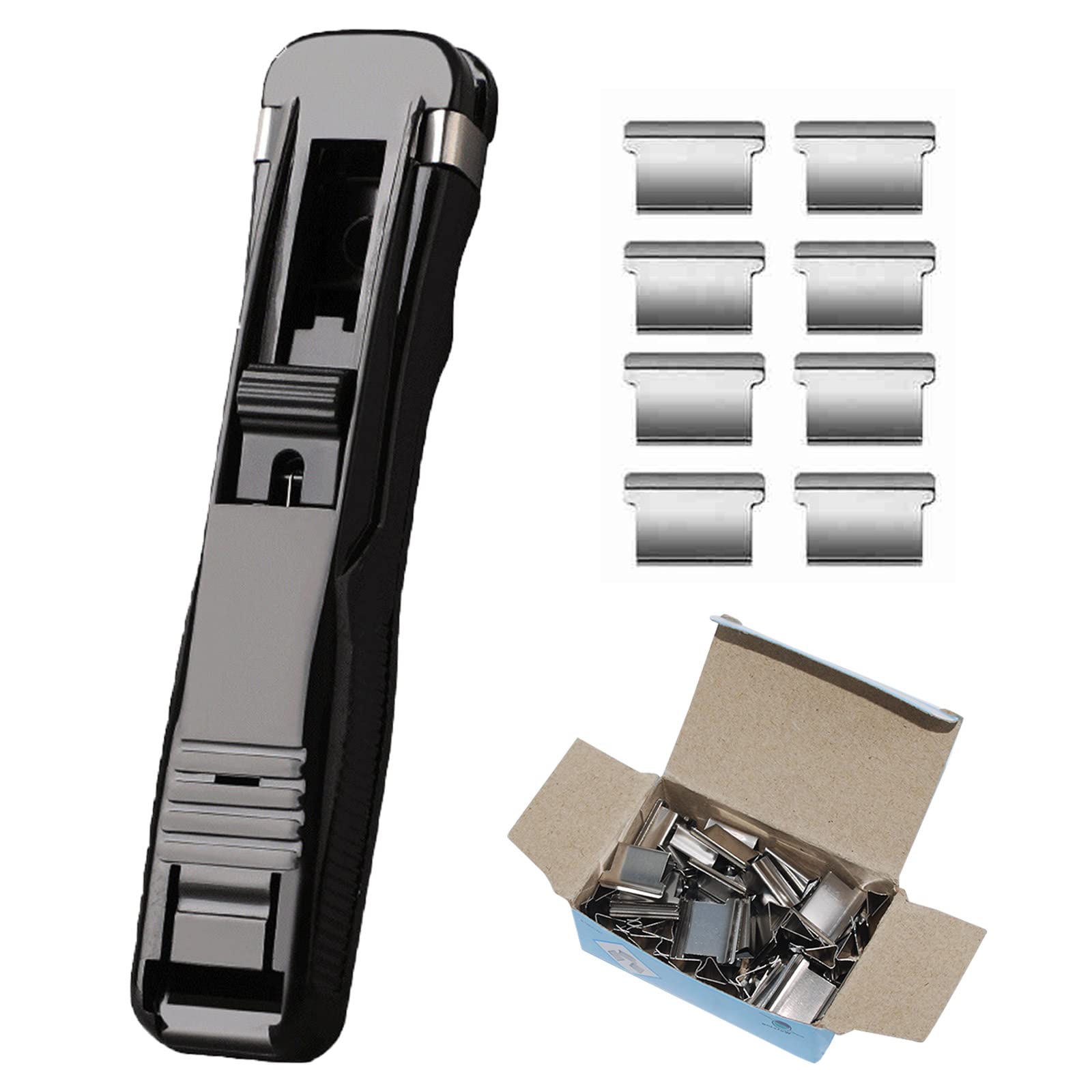 58pcs Black Paper Clip Set - Office & School Document Organizer