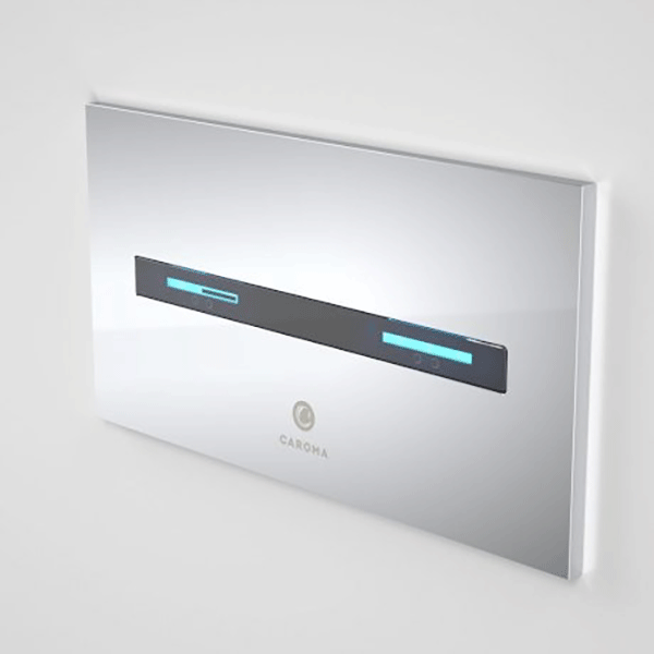 Caroma Smart Command Touchless Invisi II Button Chrome - Hands-Free Flush Toilet Button for Modern Bathrooms, ADA Compliant, Water-Saving Design