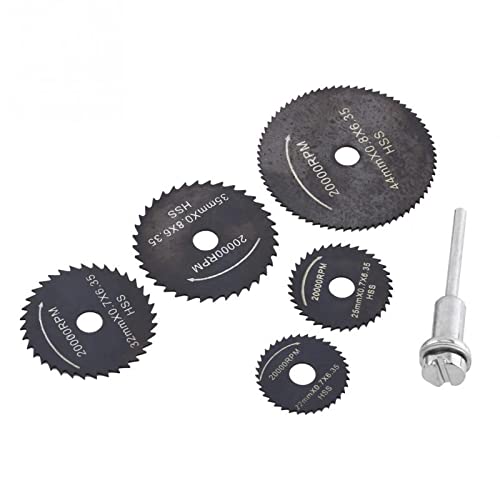 6pcs HSS Circular Saw Blades 22-44mm for Wood & Plastic Cutting - DIY & Woodworking