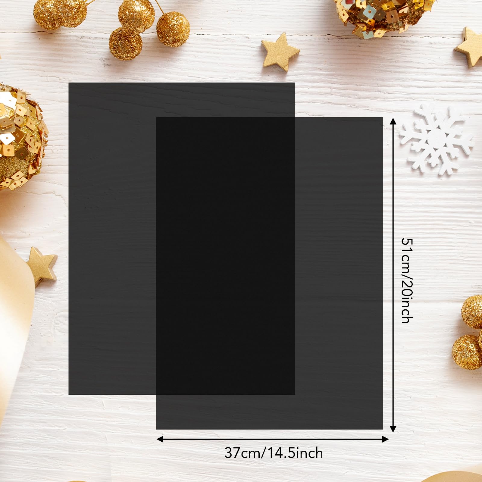 Premium 60-Sheet Black Tissue Paper Bulk Pack - 14x20 Inch Gift Wrapping Paper for Wedding, Birthday, Graduation Decorations | Art & Craft Supplies for Party, Holiday & DIY Projects