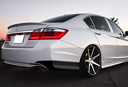 EPARTS Front & Rear Bumper Spoiler Lip Kit - 4PCS HFP-Style Matte Black Body Kit for 2013-2015 Honda Accord 4DR - Car Mod Accessories & Replacement Assembly - Perfect for Street Racing & Custom Car Shows