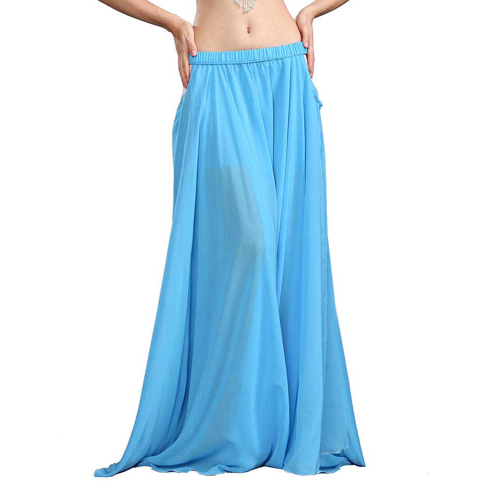 ROYAL SMEELA Chiffon Belly Dance Skirt - Women's Flowy Maxi Skirt for Belly Dancing, Performances & Carnival Costumes | Elegant Dancewear for Stage Shows & Cultural Events