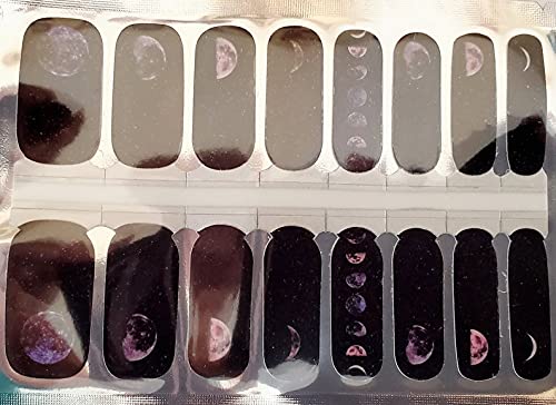 Moon Phases Nail Polish Wraps - Long Lasting Nail Art Stickers for Women | Easy DIY Nail Decals | Perfect for Parties, Weddings & Special Occasions