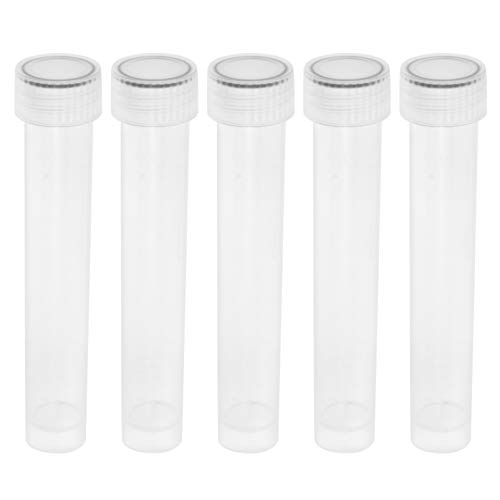 Clear Plastic Test Tubes with Caps - 30pcs Lab Supplies for Science Experiments & Storage