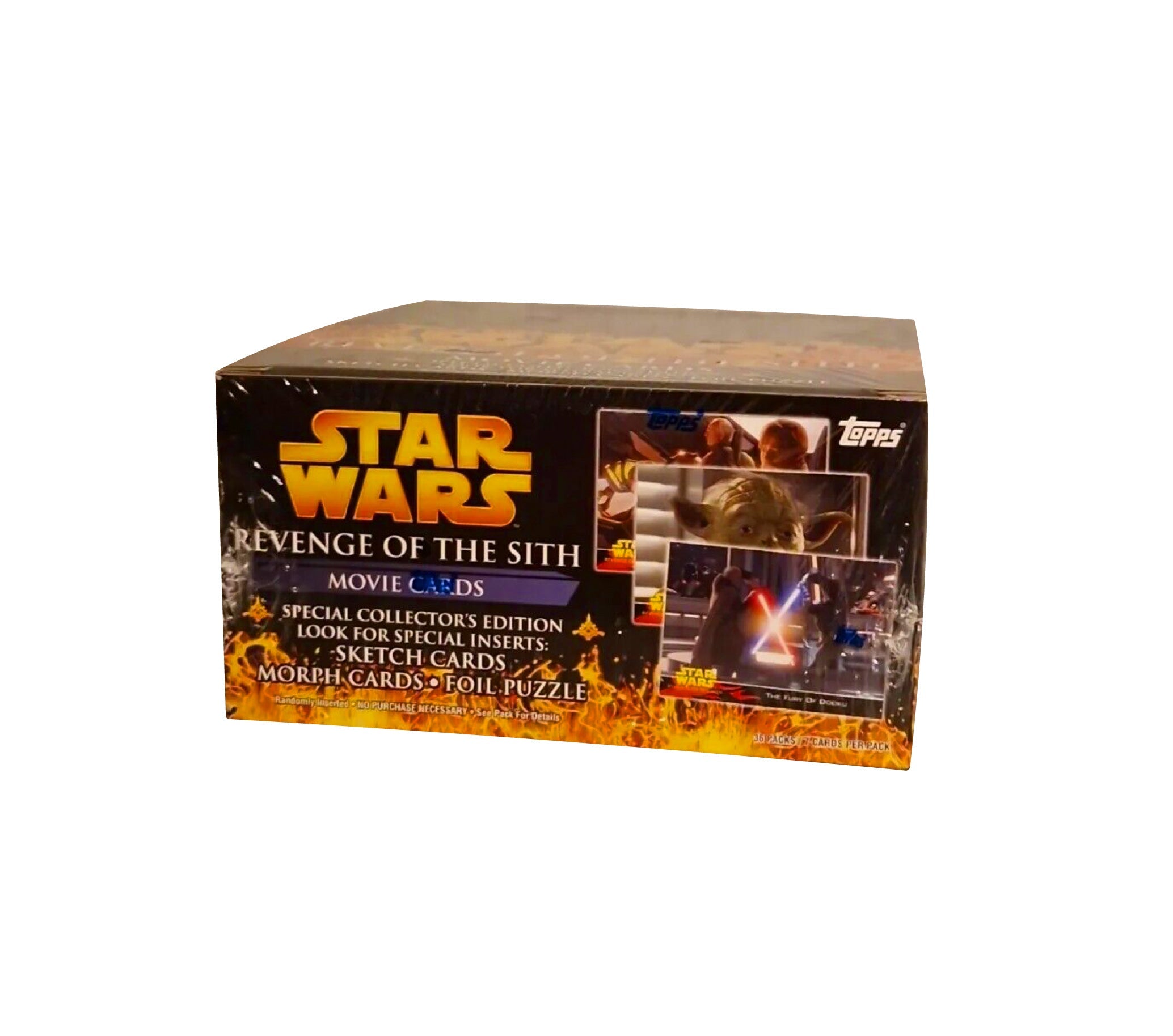 2005 Topps Star Wars Revenge of the Sith Hobby Box - 36 Packs Trading Cards Collection for Collectors & Fans - Perfect for Display, Trading, and Nostalgic Star Wars Memorabilia