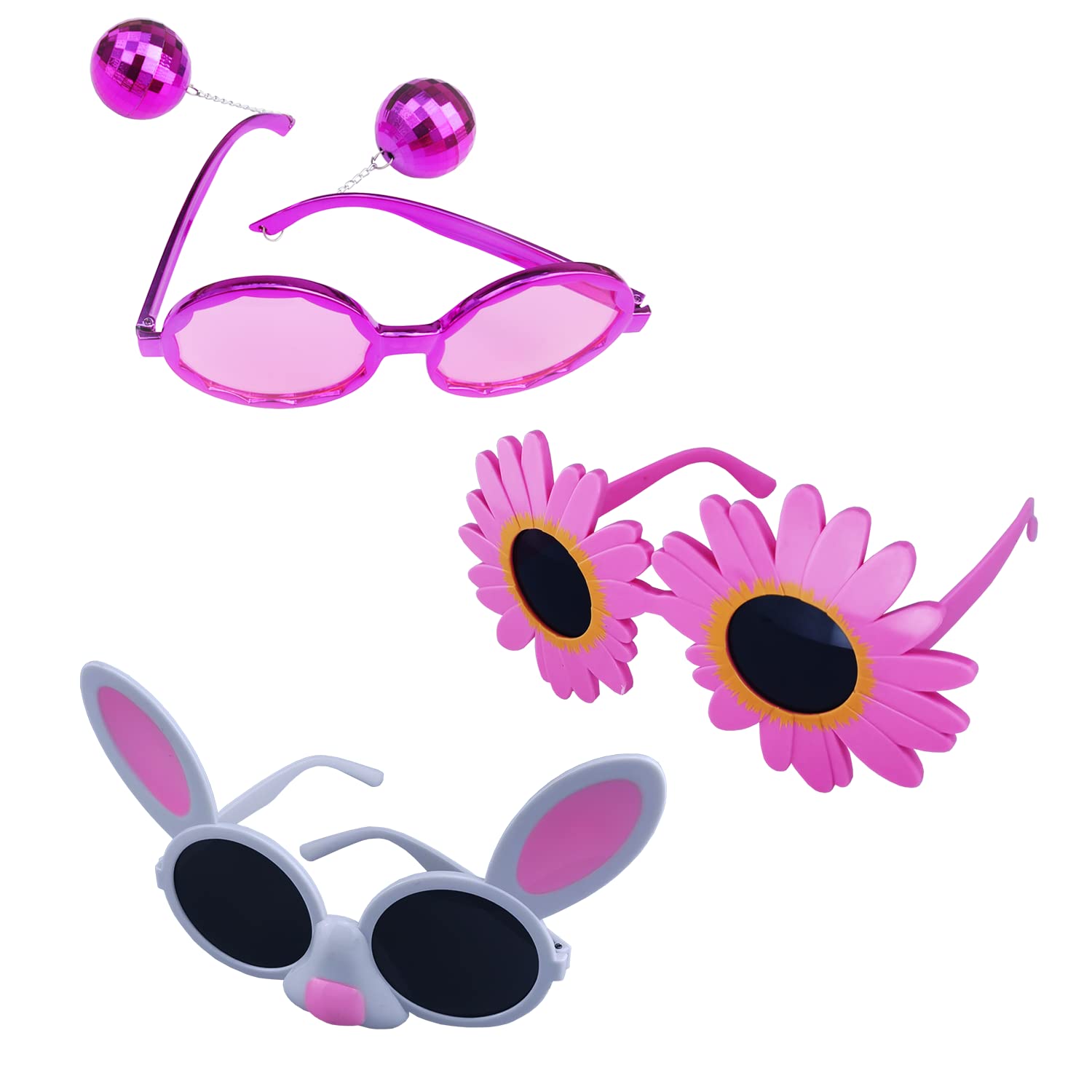 12 Pack Funny Party Sunglasses for Adults & Kids - Novelty Costume Glasses, Photo Booth Props, Themed Party Favors - Perfect for Halloween, Birthday Parties, Bachelorette Events & Costume Celebrations