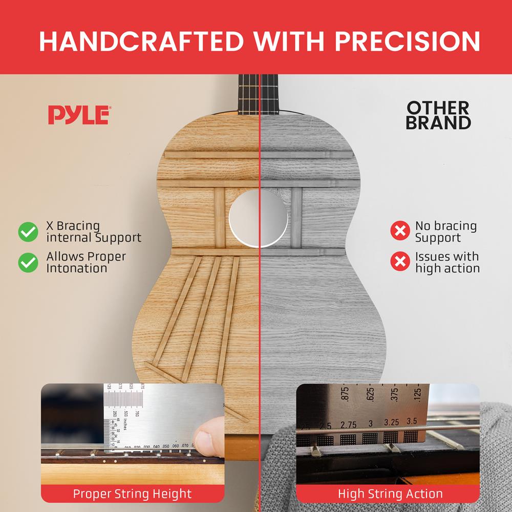 Classic Acoustic Guitar Kit for Beginners - Full Starter Set with Tuner, Strap, Picks & Case - Perfect for Learning, Practice & Performances