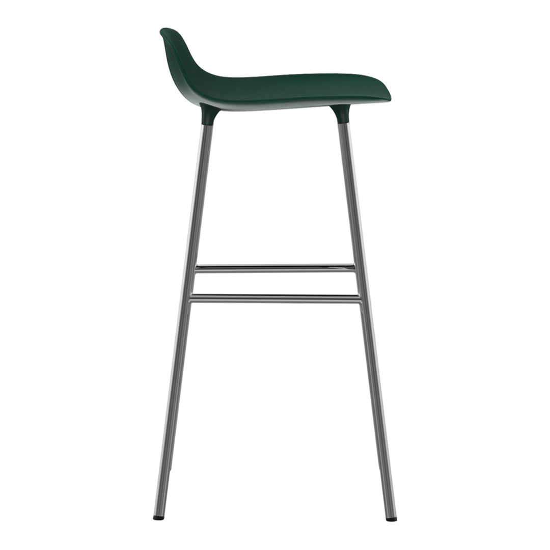 Modern Metal Bar Stools with Form Seat - Industrial Style Counter Height Stools for Kitchen Island, Home Bar & Dining Room