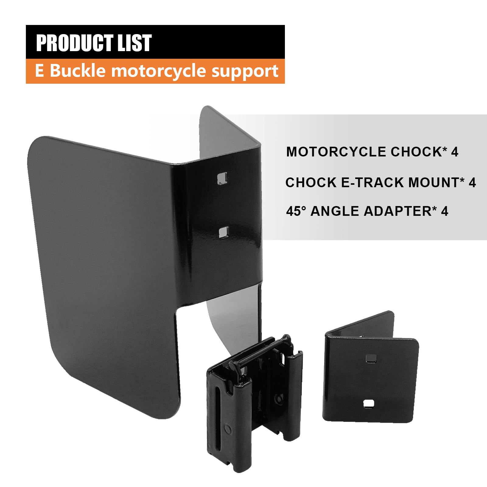 4Pack E-Track Motorcycle Wheel Chocks - for Dirt Bikes & Tires up to 6