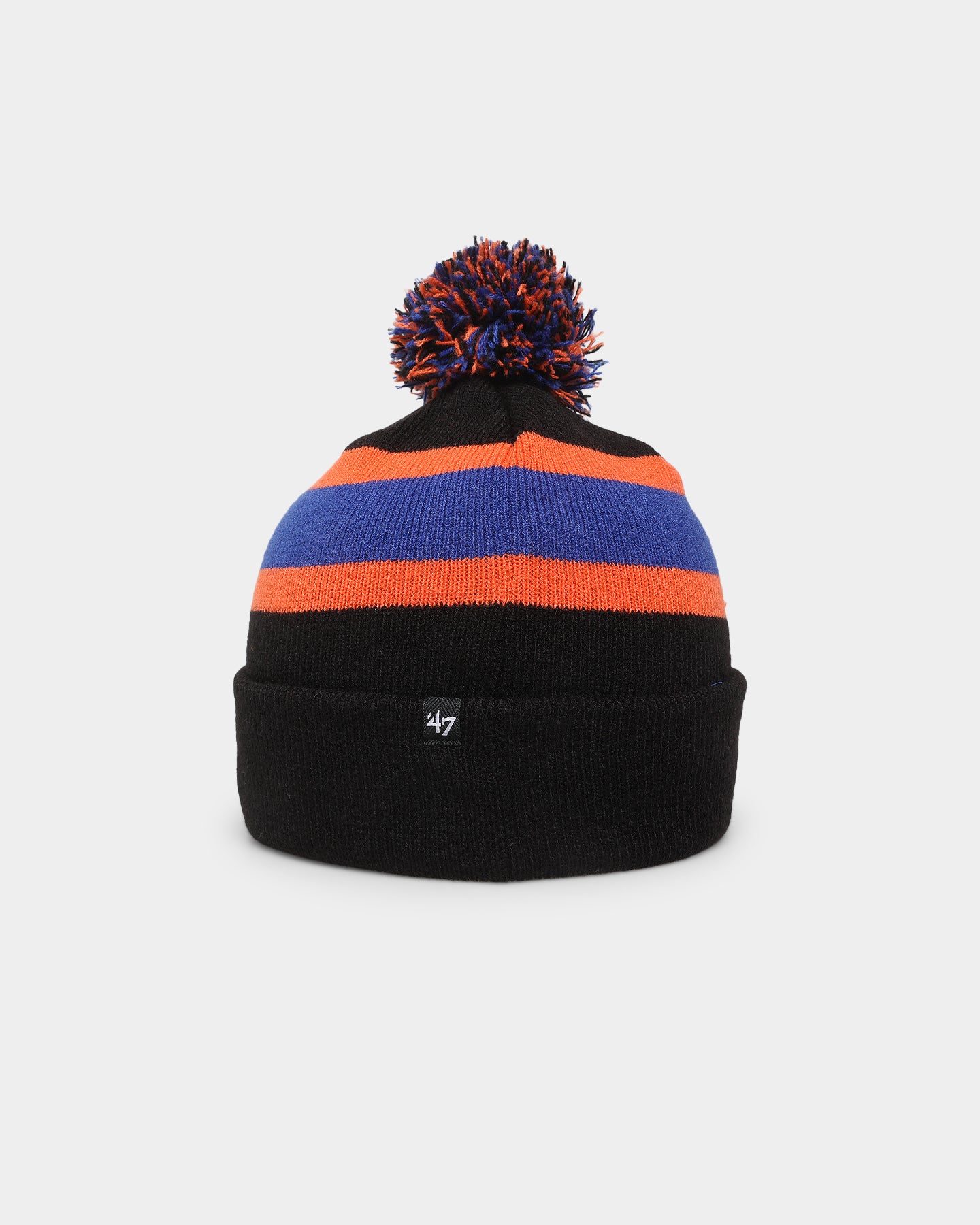 47 Brand New York Mets Breakaway Cuff Knit Beanie - Black MLB Team Logo Winter Hat for Men & Women - Perfect for Cold Weather, Baseball Games & Outdoor Activities