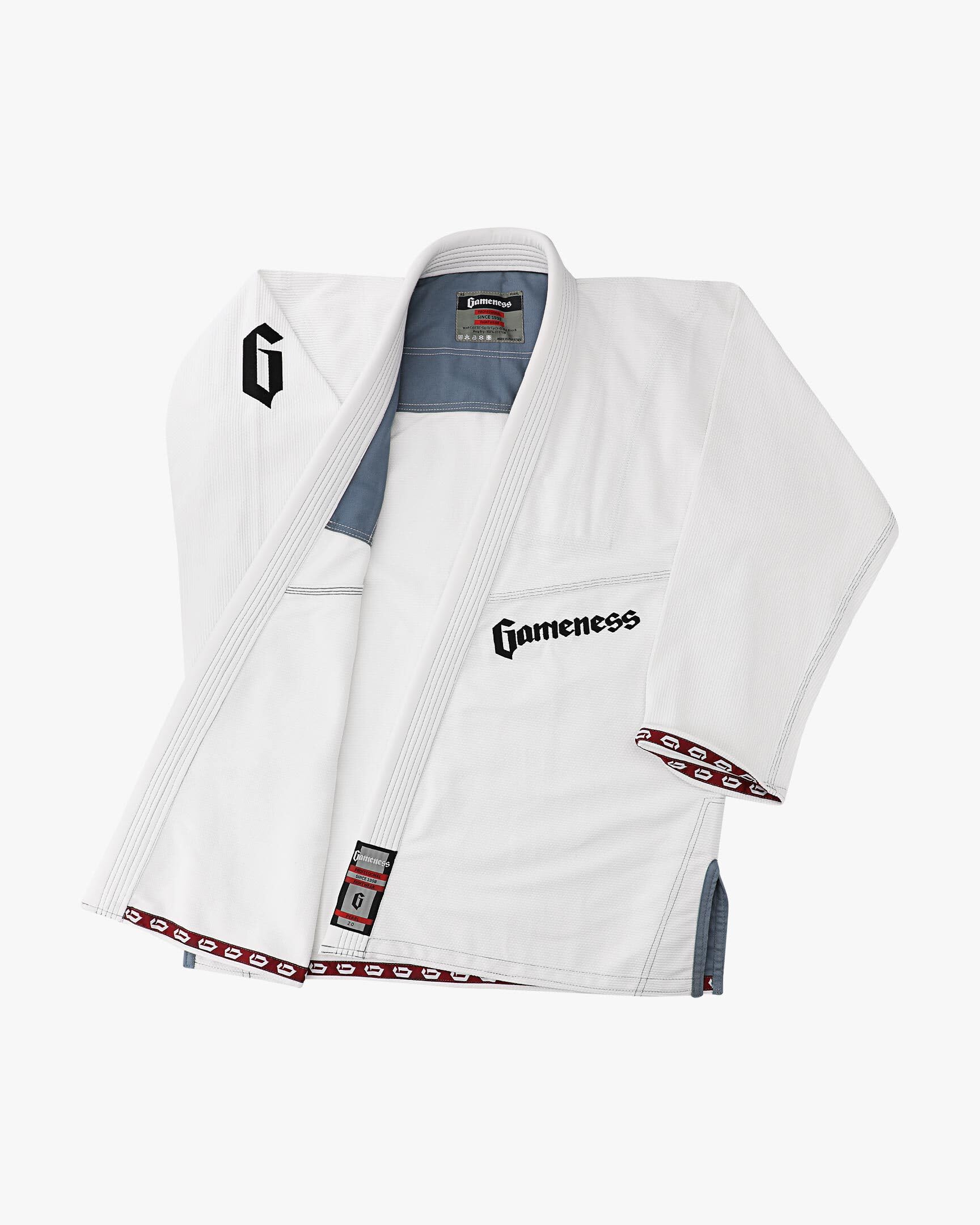 Gameness Male Jiu Jitsu Pearl Gi 2.0 | Premium BJJ Gi for Training & Competition | Lightweight & Durable Brazilian Jiu-Jitsu Uniform for Men