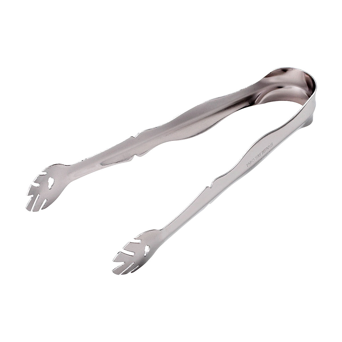 Premium Stainless Steel Browne Pom Tongs with Scalloped Claw - 7 3/4 Inch Kitchen Tongs for Salad, Pasta, and BBQ - Perfect for Serving, Cooking, and Grilling