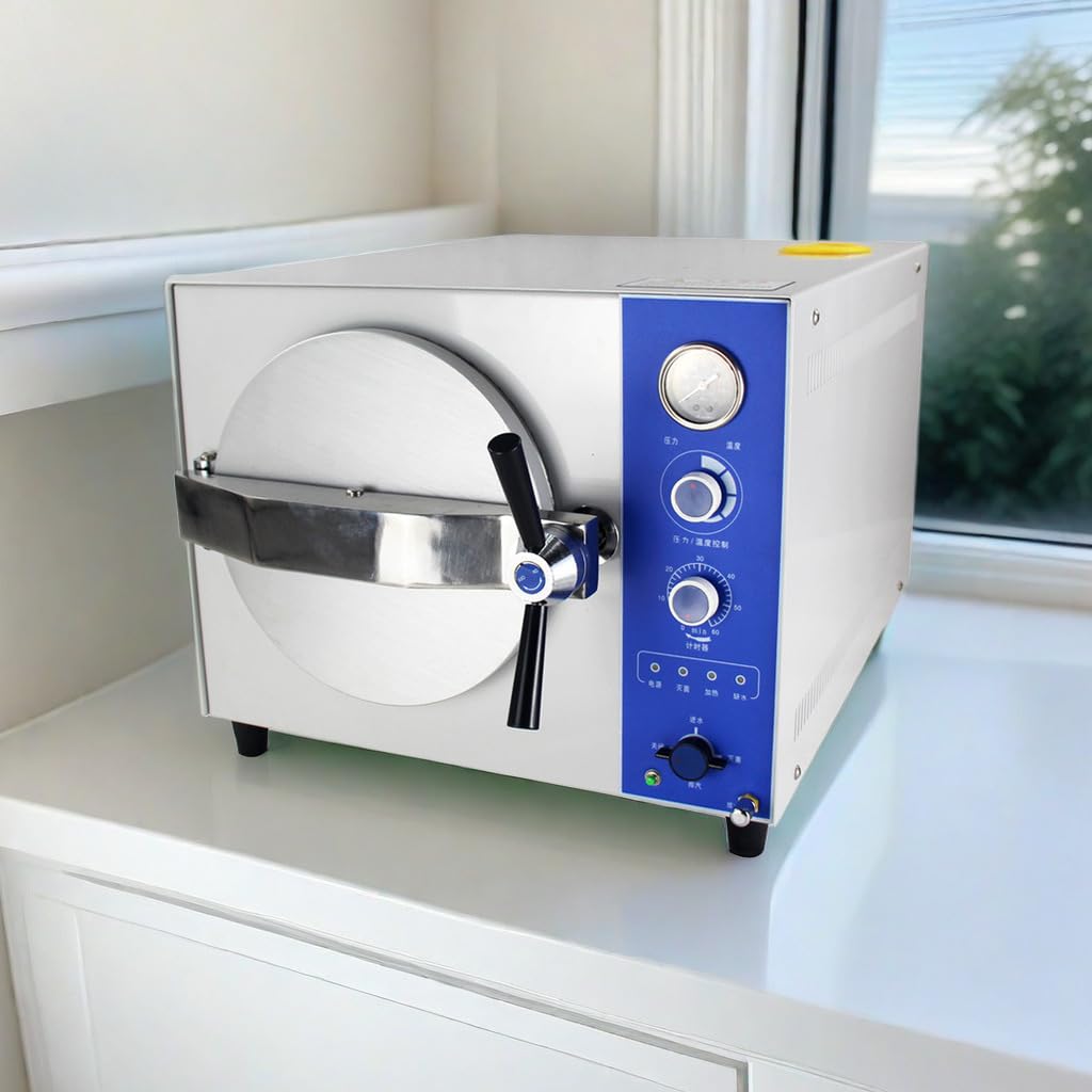 24L Rapid Steam Sterilizer - High Pressure High Temperature Stainless Steel Lab Autoclave Machine | Tabletop Automatic Steam Sterilization Equipment (TM-XB24J) | Ideal for Medical, Dental & Laboratory Use