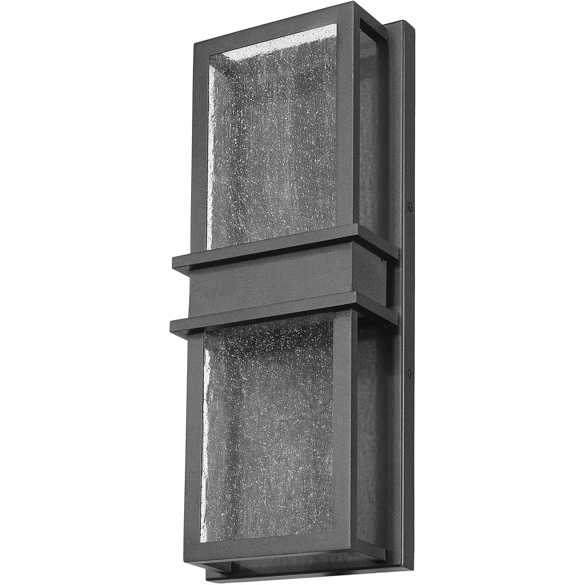 Z-Lite 577M-BK-LED Eclipse Modern Outdoor Wall Sconce Light Fixture - 2-Light 20W Black LED Exterior Lighting for Porch, Patio, Garden & Entryway