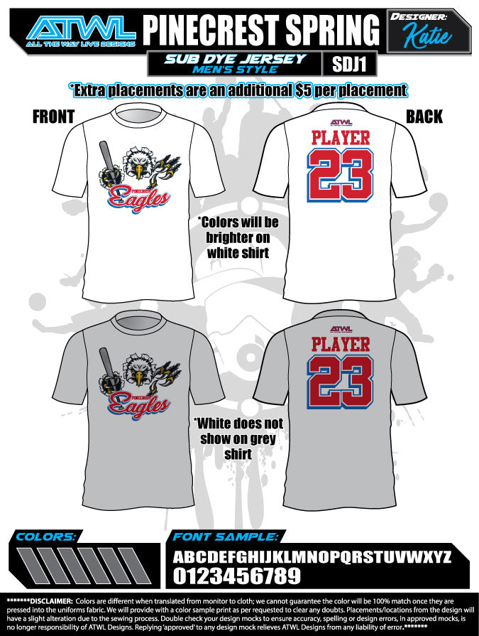 Pinecrest Spring 2021 Men's Sublimated Basketball Jerseys - Breathable, Lightweight & Moisture-Wicking for Training, Games & Team Sports