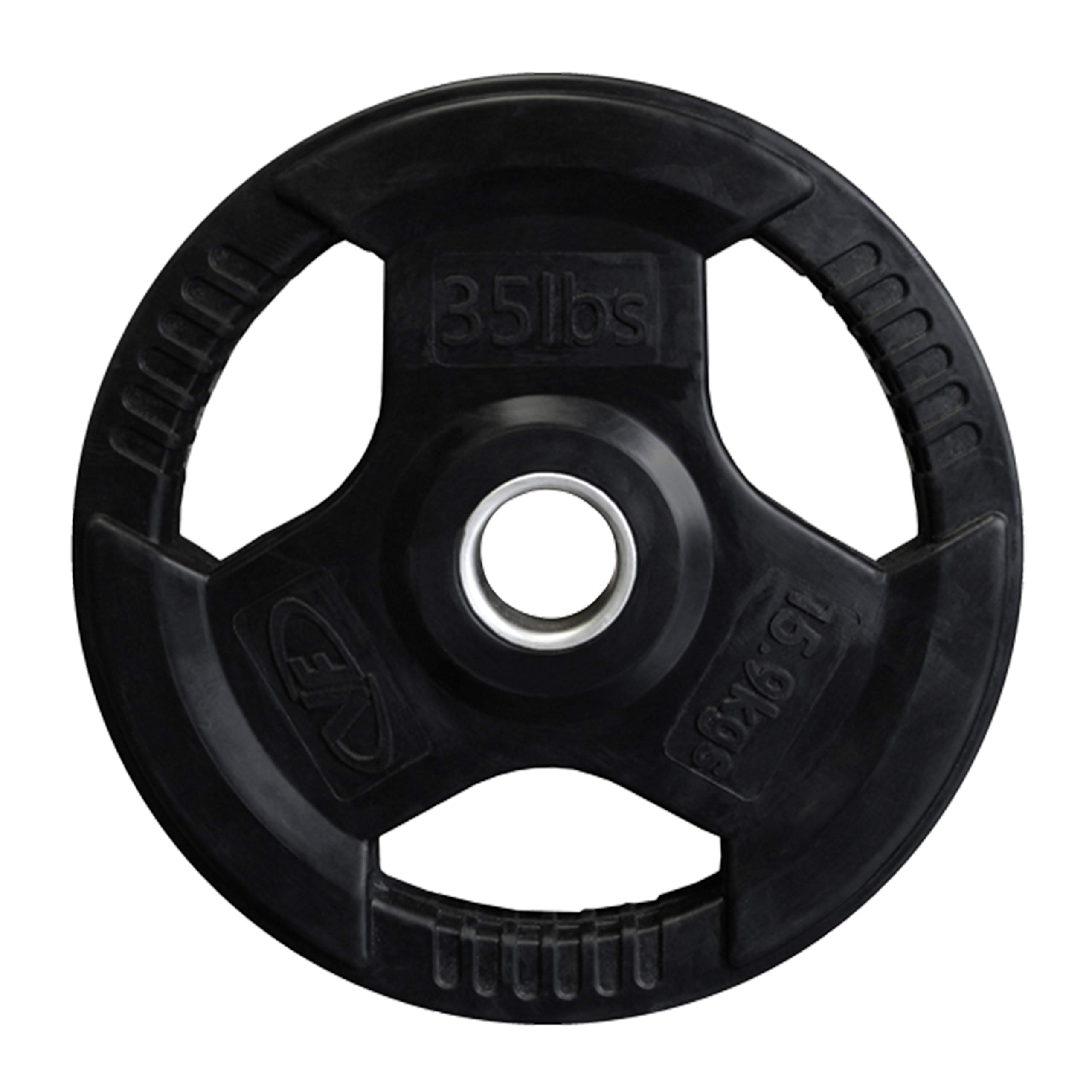 Valor Fitness OP Olympic Weight Plates - Coated Rubber Weights Set with Grips for Strength Training | Home Gym Equipment for Weightlifting & CrossFit Workouts