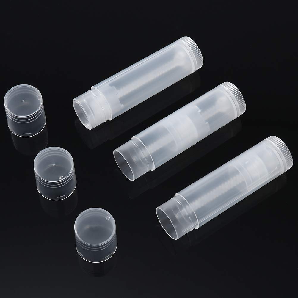 Packdost 5g Clear Empty Lip Balm Tubes - 20 Pack Refillable Chapstick Containers for DIY Lipstick, Cosmetics & Makeup | Perfect for Homemade Lip Care, Travel & Gift Giving