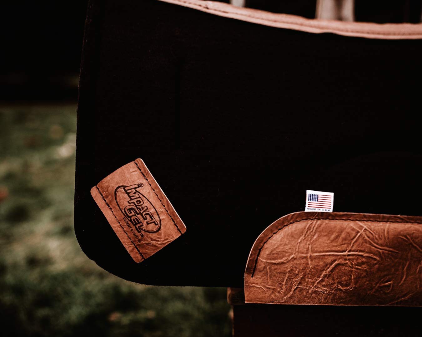 Impact Gel Contour Felt Saddle Pad - Shock Absorbing Horse Riding Pad for Comfort & Protection - Perfect for Trail Riding, Dressage & Jumping