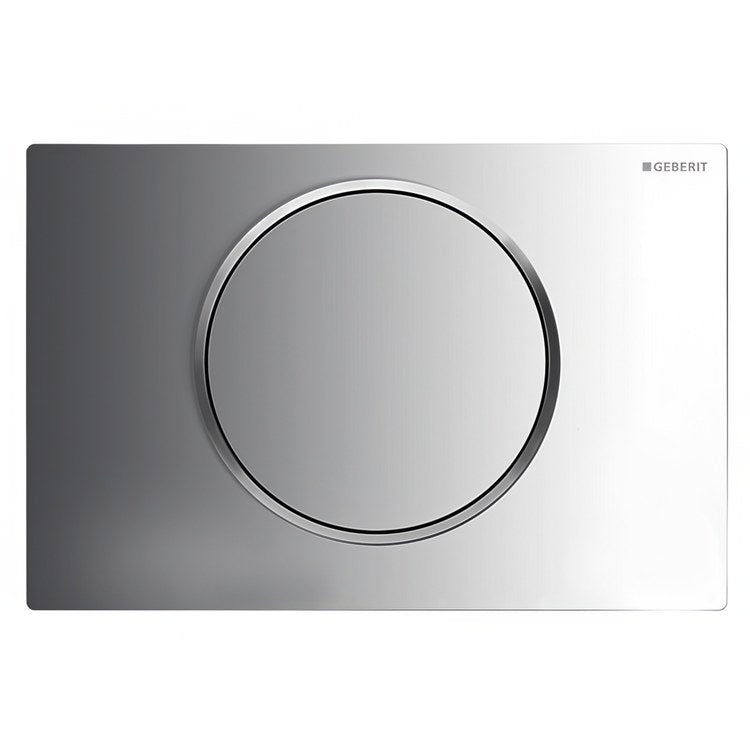 Sigma10 Single Flush Actuator Plate - Polished Chrome with Matte Chrome Accent, Built-in Stop & Go Flush Mechanism for Sigma Concealed Tanks (Compatible with 2x6 and 2x4 Installations) - Perfect for Modern Bathroom Renovations and Commercial Restrooms