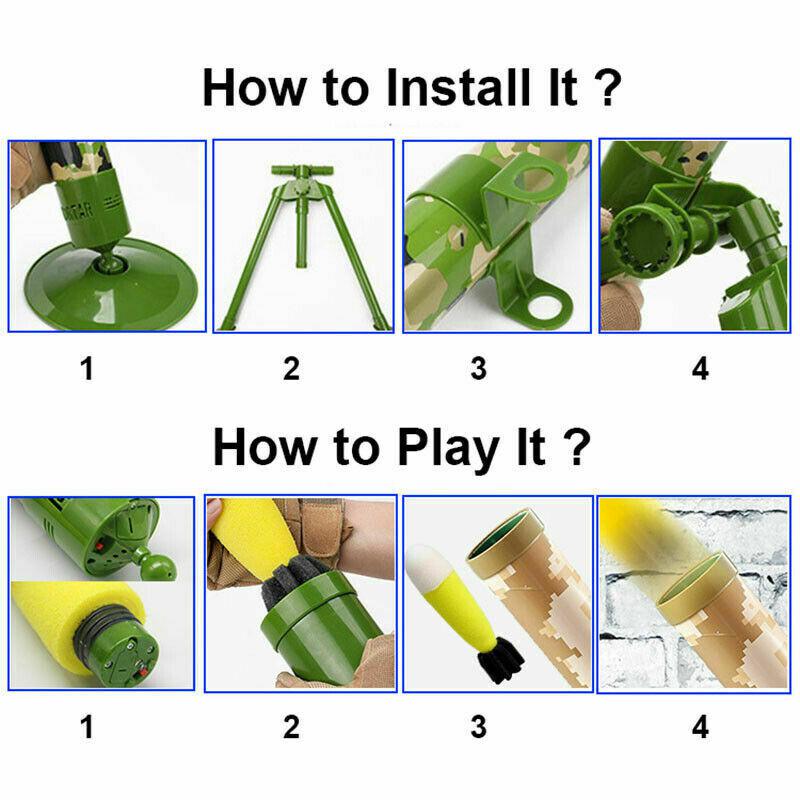 Best Foam Rocket Mortar Launcher Toy for Kids - Outdoor Fun & Backyard Games - Safe Foam Projectile Launcher for Birthday Parties, Camping & Summer Activities
