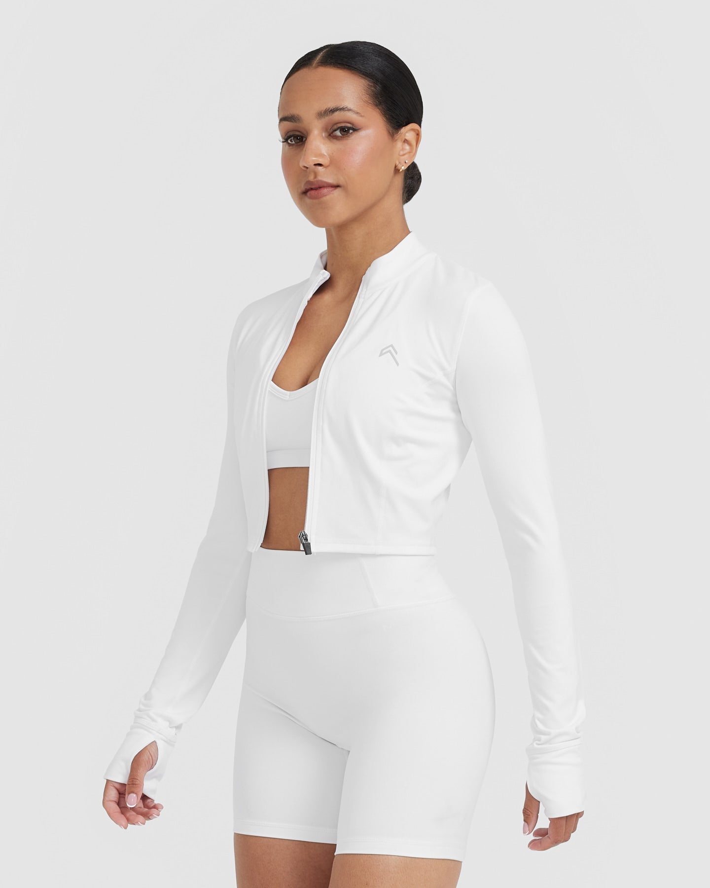 Timeless White Crop Jacket for Women - Lightweight Spring & Summer Fashion Outerwear | Perfect for Casual Outings, Beach Cover-Ups & Layering