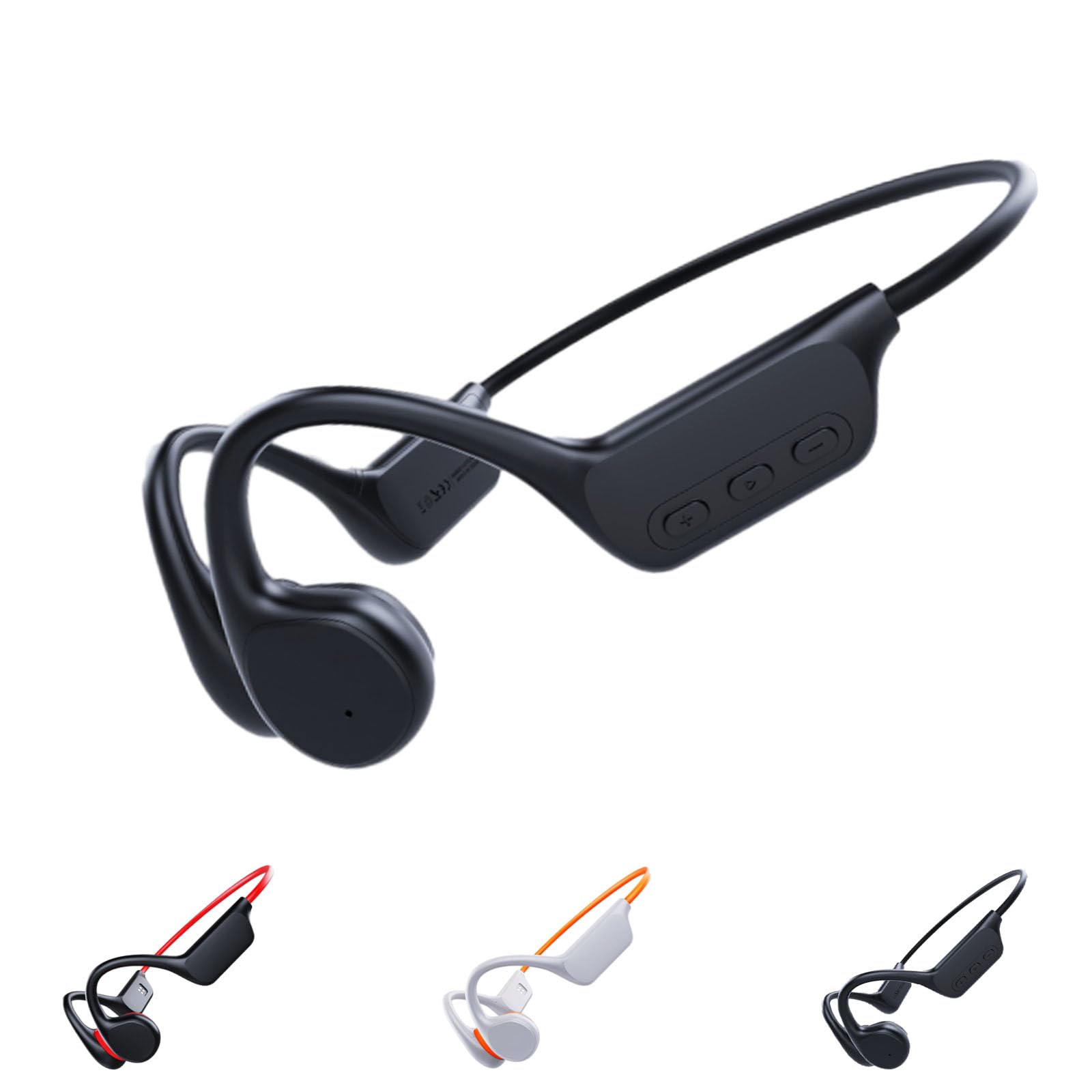 Bonesoundz Pro Bone Conduction Bluetooth Headphones - 10 Hour Playtime, IPX8 Waterproof, Sweatproof Wireless Headphones for Running, Cycling, Swimming & Outdoor Sports (Black)