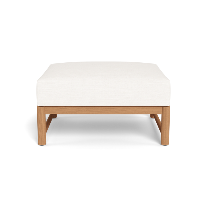 Premium Breeze XL Teak Outdoor Ottoman - Waterproof & Weather-Resistant Patio Furniture for Poolside, Garden, or Deck Relaxation