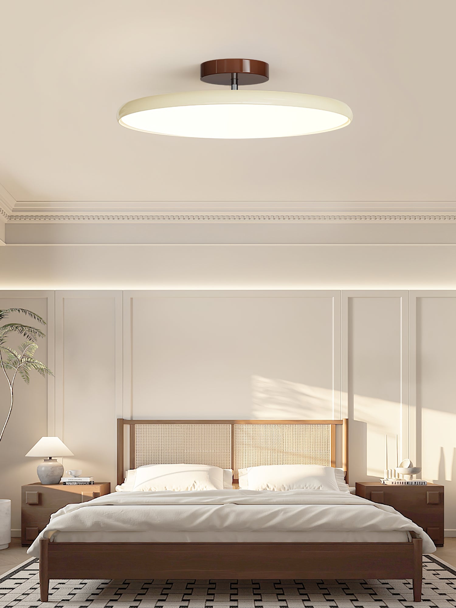 Adjustable Ceiling Lamp with Drift Design - Modern Dimmable LED Light Fixture for Living Room, Bedroom, and Dining Room