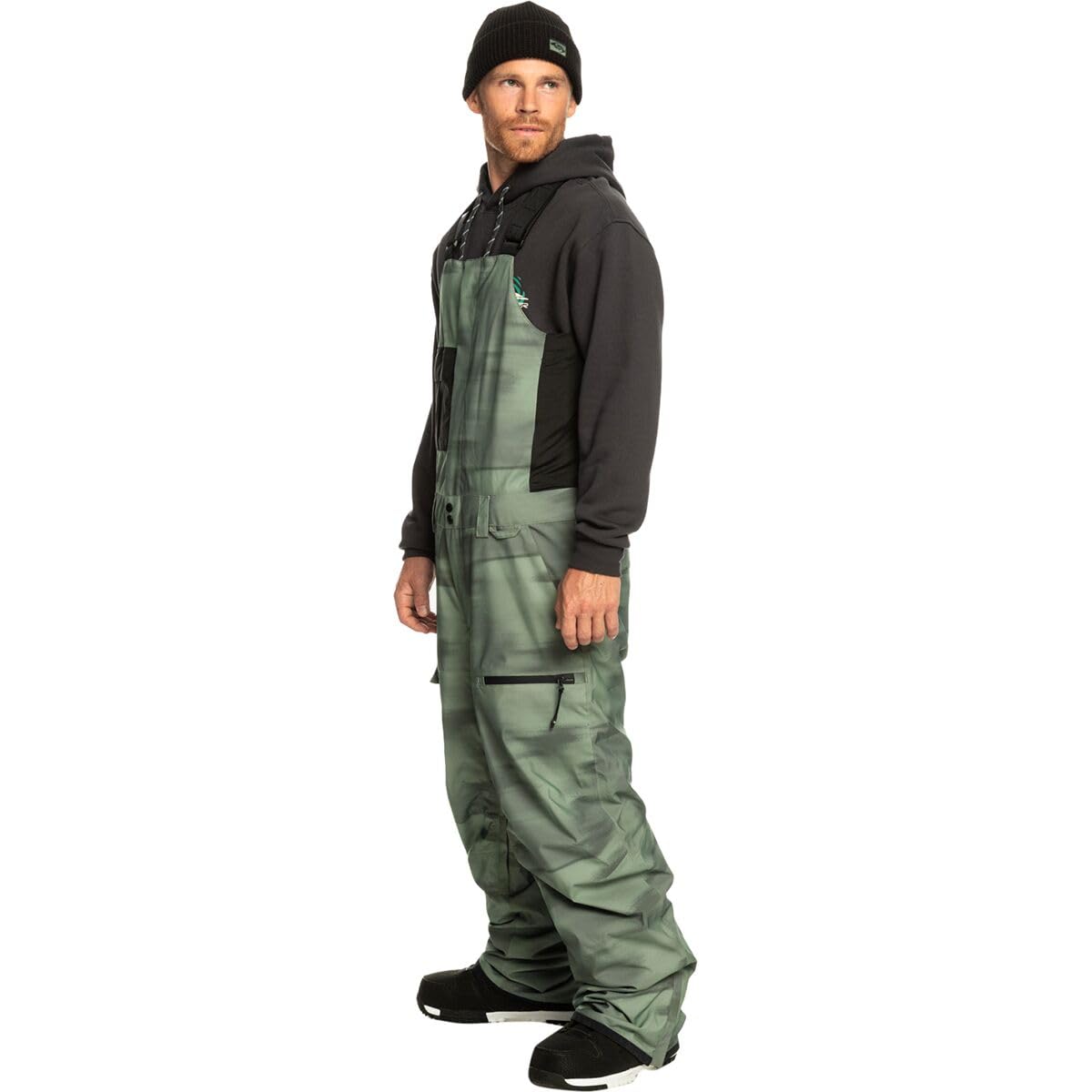Quiksilver Men's Utility Bib Snowboard Pants - Waterproof, Insulated Winter Ski Pants for Snowboarding & Cold Weather Activities