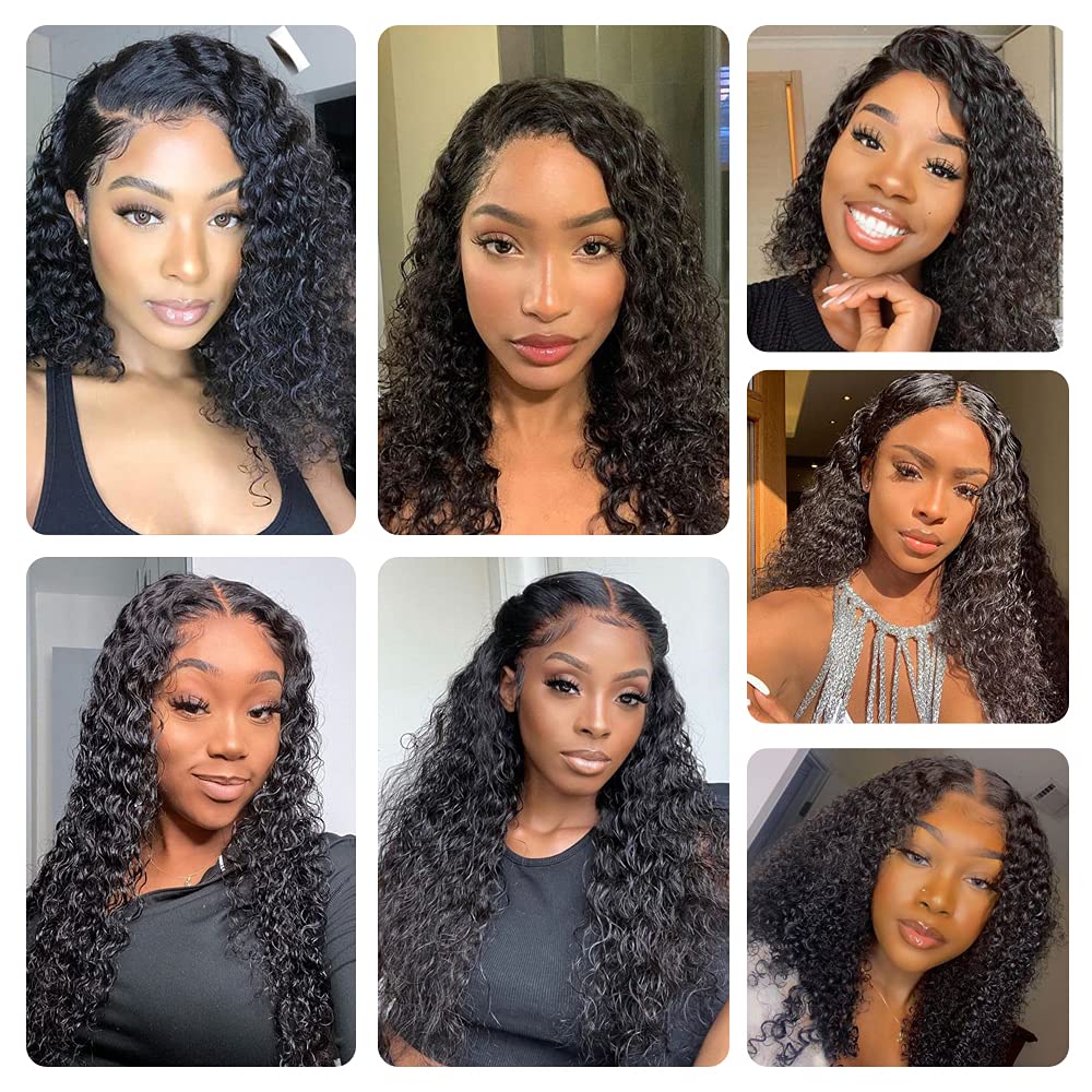 10A Brazilian Virgin Human Hair Bundles 18 20 22 Inch - Unprocessed Deep Wave 3 Bundles with Double Strong Weft for Natural Curly Look | Perfect for Protective Styles, Weaves, Wigs & Hair Extensions