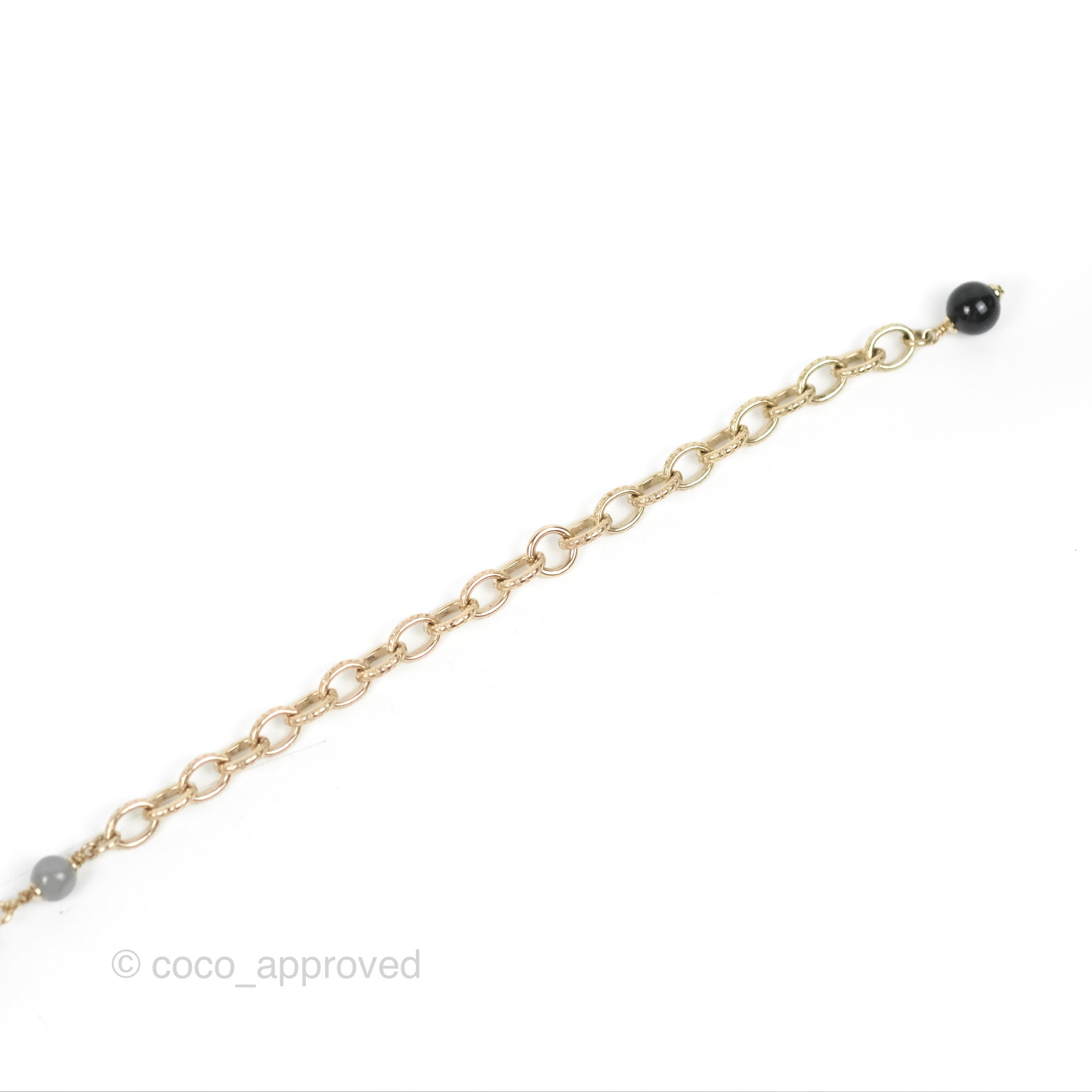 Chanel CC Pearl Gemstone Chain Long Necklace Gold Tone 16A - Elegant Statement Jewelry for Women, Perfect for Parties, Weddings & Special Occasions