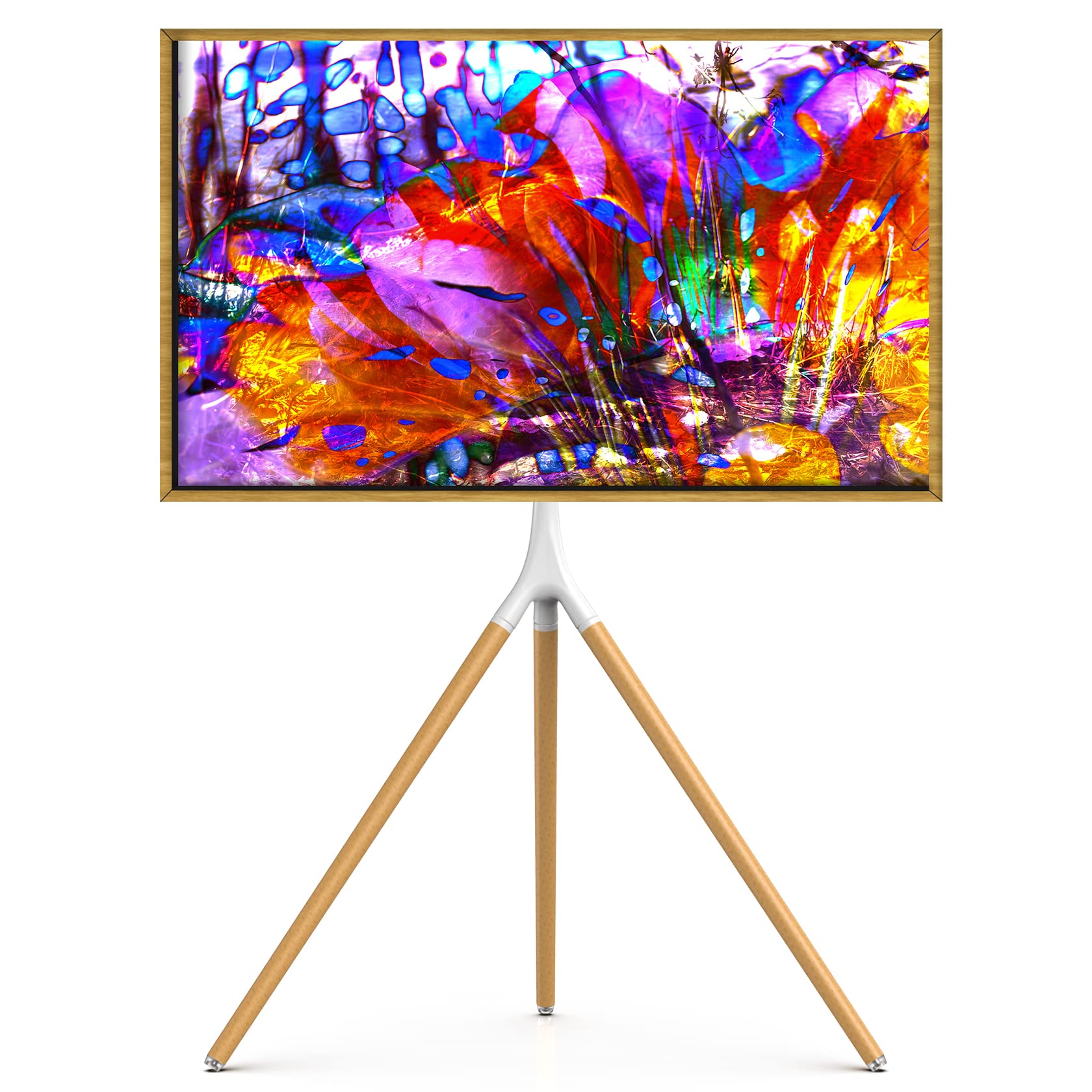 Adjustable Easel TV Stand with Tripod Base for 45-65