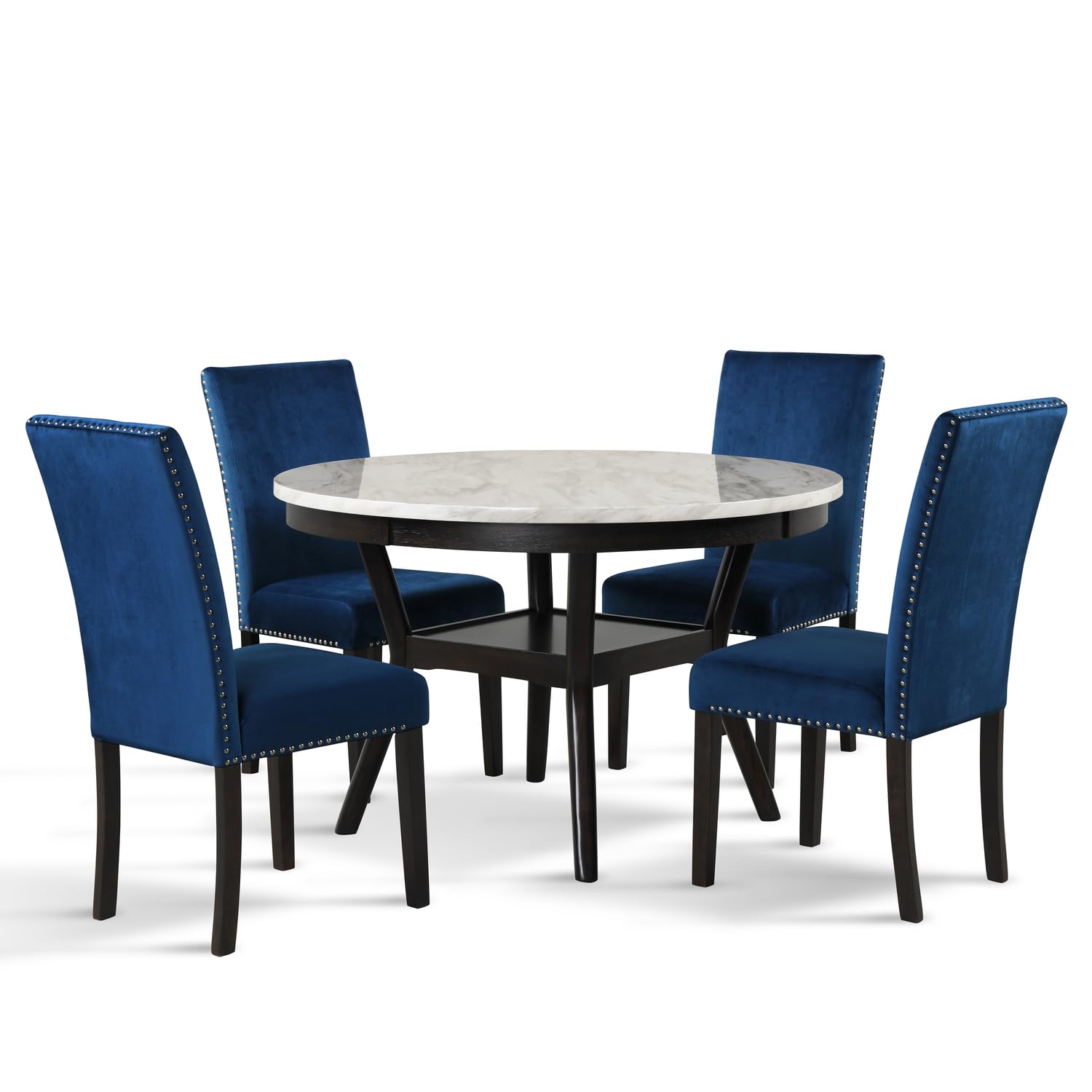Premium Celeste 5-Piece Round Dining Set - 47