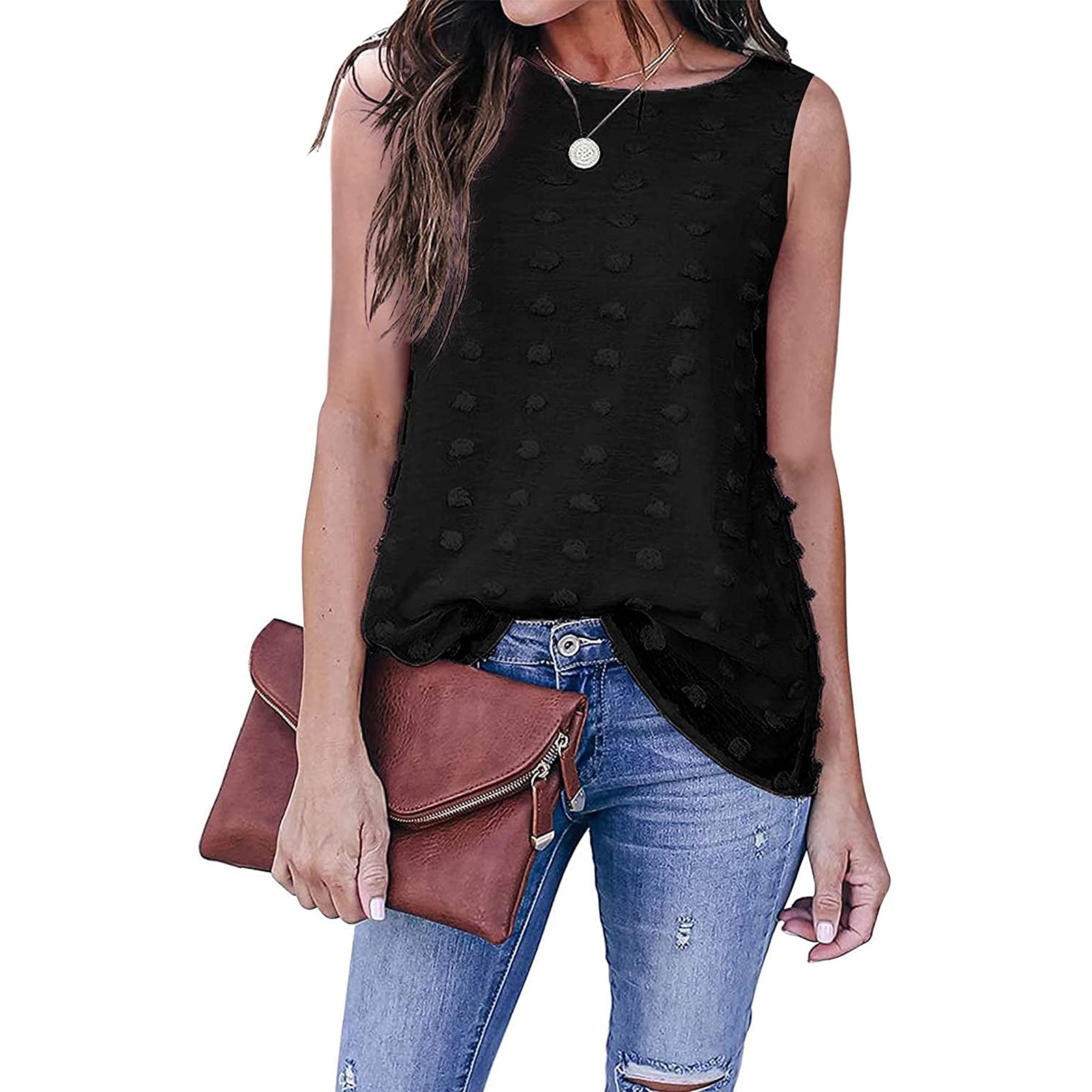 Women's V-Neck T-Shirt with Rolled Sleeves & Side Split - Casual Blouse Tunic Top for Everyday Wear | Office, Weekend & Date Night Outfits