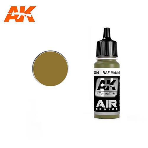 AK Interactive AK2016 Air Series RAF Middle Stone Acrylic Paint - 17mL Bottle for Scale Model Building & Military Aircraft Painting - Perfect for Airbrushing & Miniature Detailing