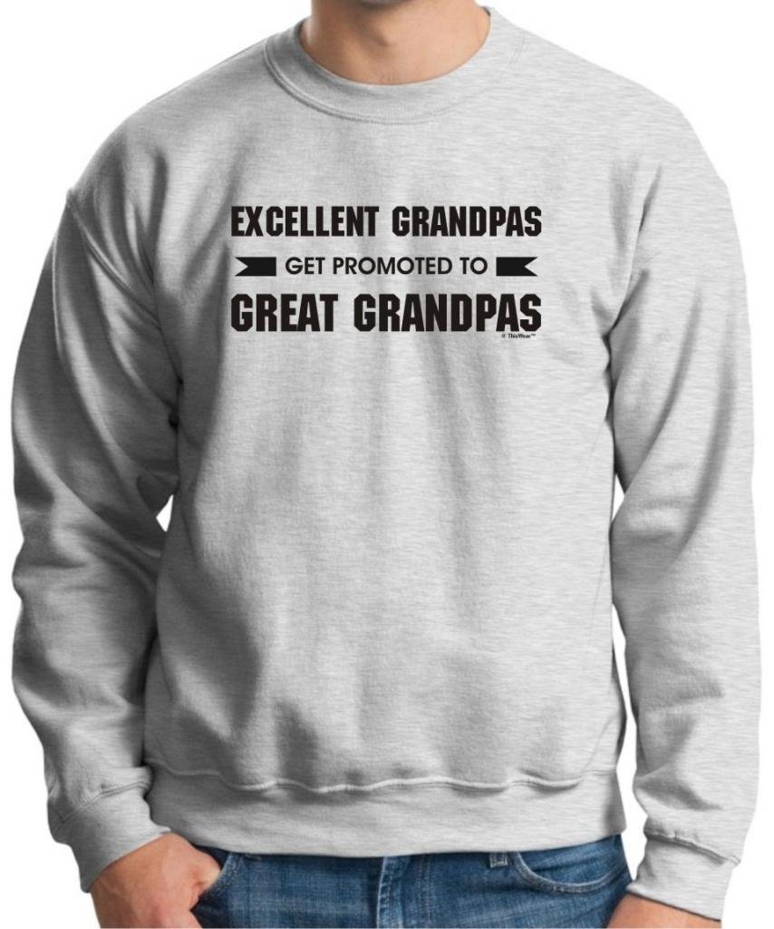 Grandpa Promotion to Great Grandpa Crewneck Sweatshirt - Funny Family Celebration Gift for Grandfathers - Perfect for Retirement Parties & Family Reunions
