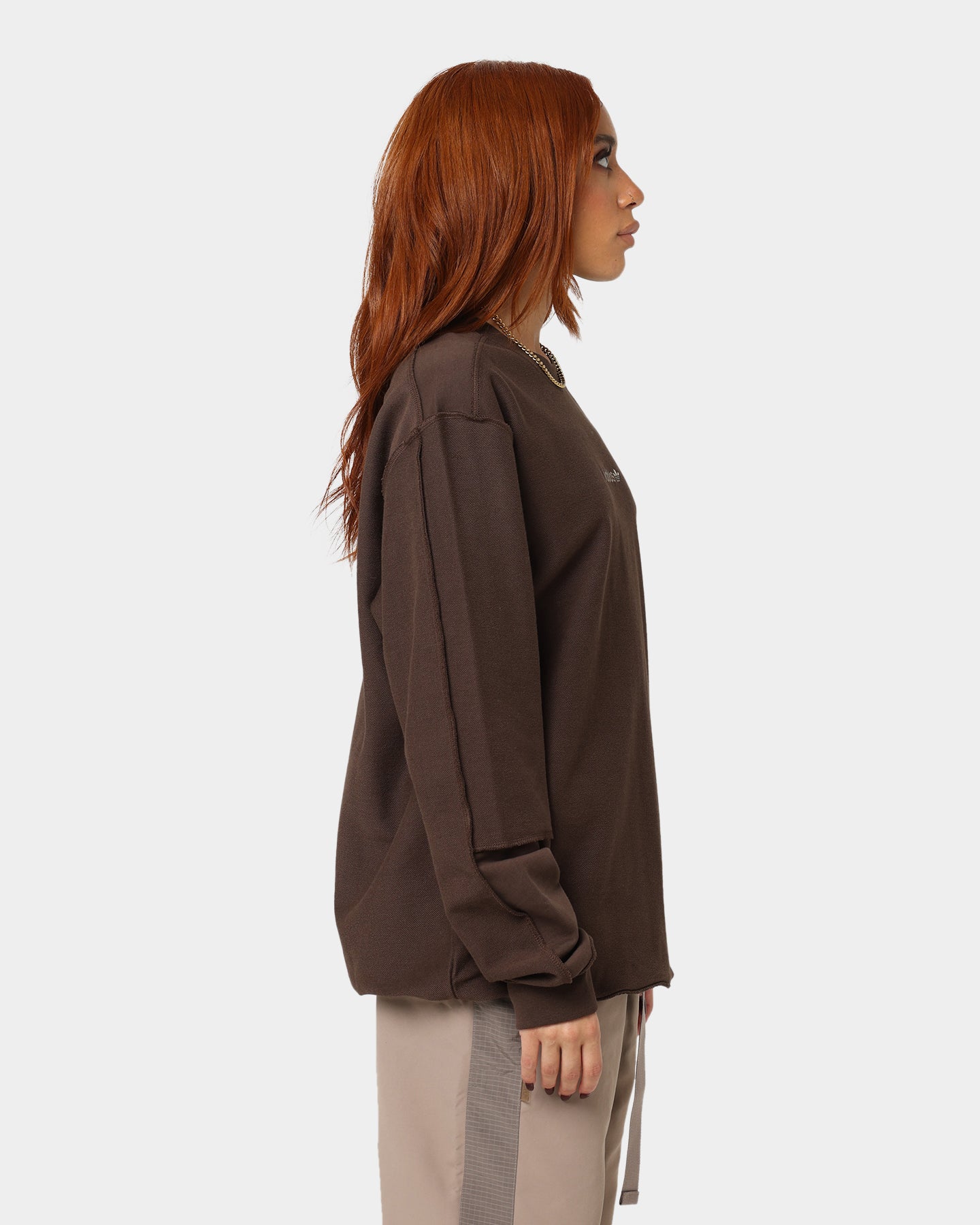 Adidas Loopback Crewneck Sweatshirt for Men & Women - Soft Brown Cotton Pullover for Casual Wear & Gym