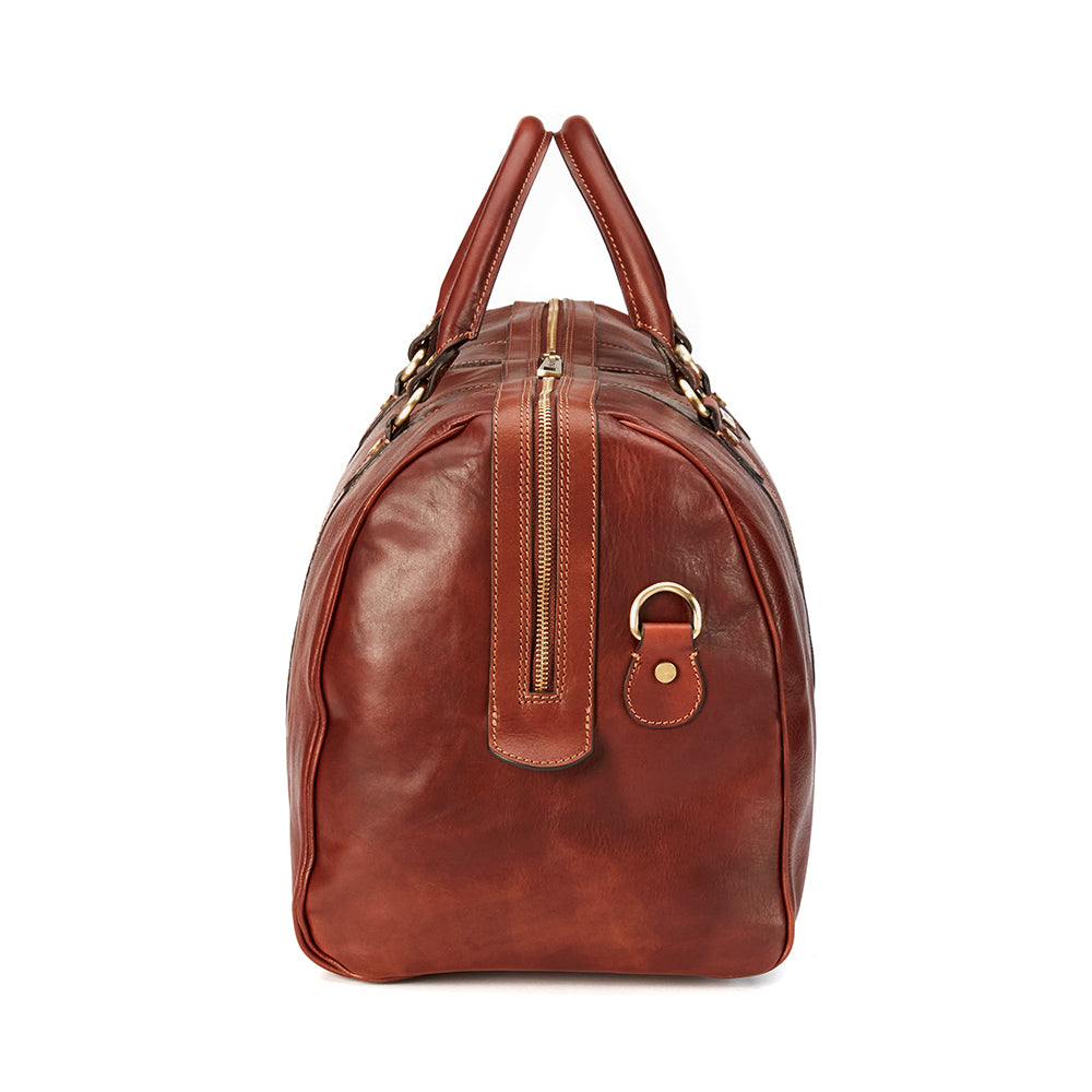Hanks Leather Wanderer Duffel Bag - Premium Genuine Leather Travel Duffle for Men & Women - Perfect for Gym, Weekend Trips, and Business Travel