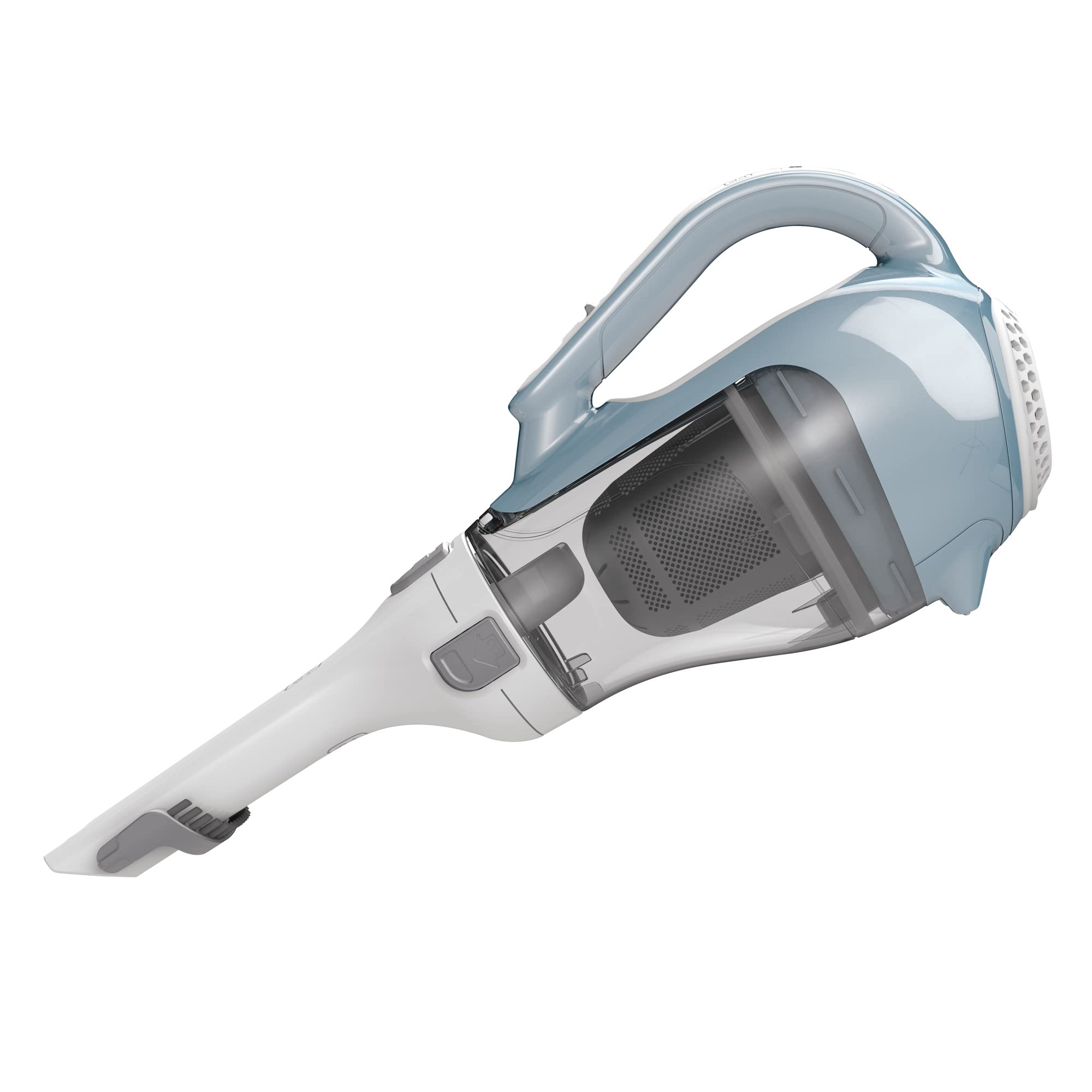 BLACK+DECKER Dustbuster AdvancedClean Cordless Handheld Vacuum (CHV1410L) - 21oz Lightweight Portable Vacuum for Pet Hair, Car, Home Cleaning - Blue & White Rechargeable Hand Vacuum Cleaner
