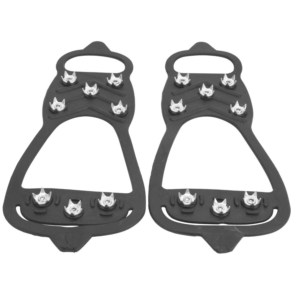 LetCart 8-Tooth Non-Slip Cleat Spikes Crampons - Traction Grips Shoe Covers for Outdoor Activities, Fishing, Hiking & Snow Shoveling (Size 39-42) | Durable Ice & Snow Grip for Winter Safety