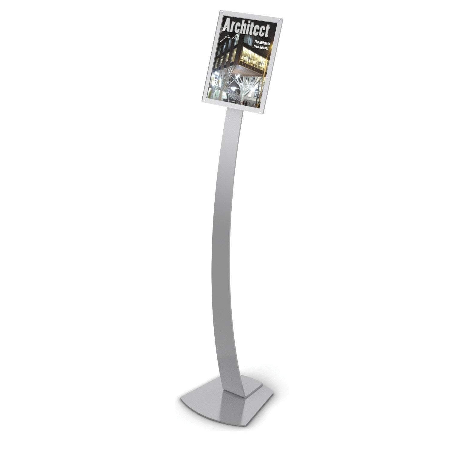 A3 Manhattan Silver Floor Standing Sign Holder - Perfect for Retail Stores, Restaurants, and Business Displays